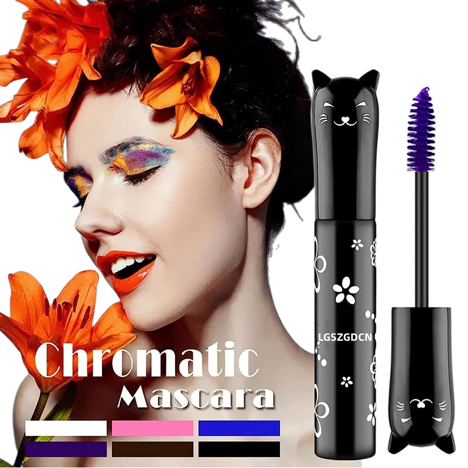 Lgszgdcn Purple Lashes Extensions Mascara Eyes Makeup Eyelash Serum Coloured Mascara Waterproof Fast Dry Eyelashes Curling Lengt