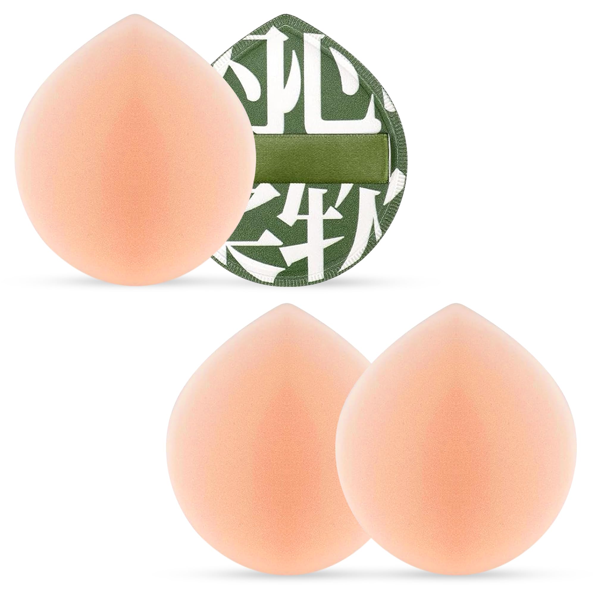 Glun Makeup Powder Puff Pack Of 4, Ultra Soft Beauty Blender Sponges, SkinFriendly Makeup Puff With Travel Storage, Smooth Appl