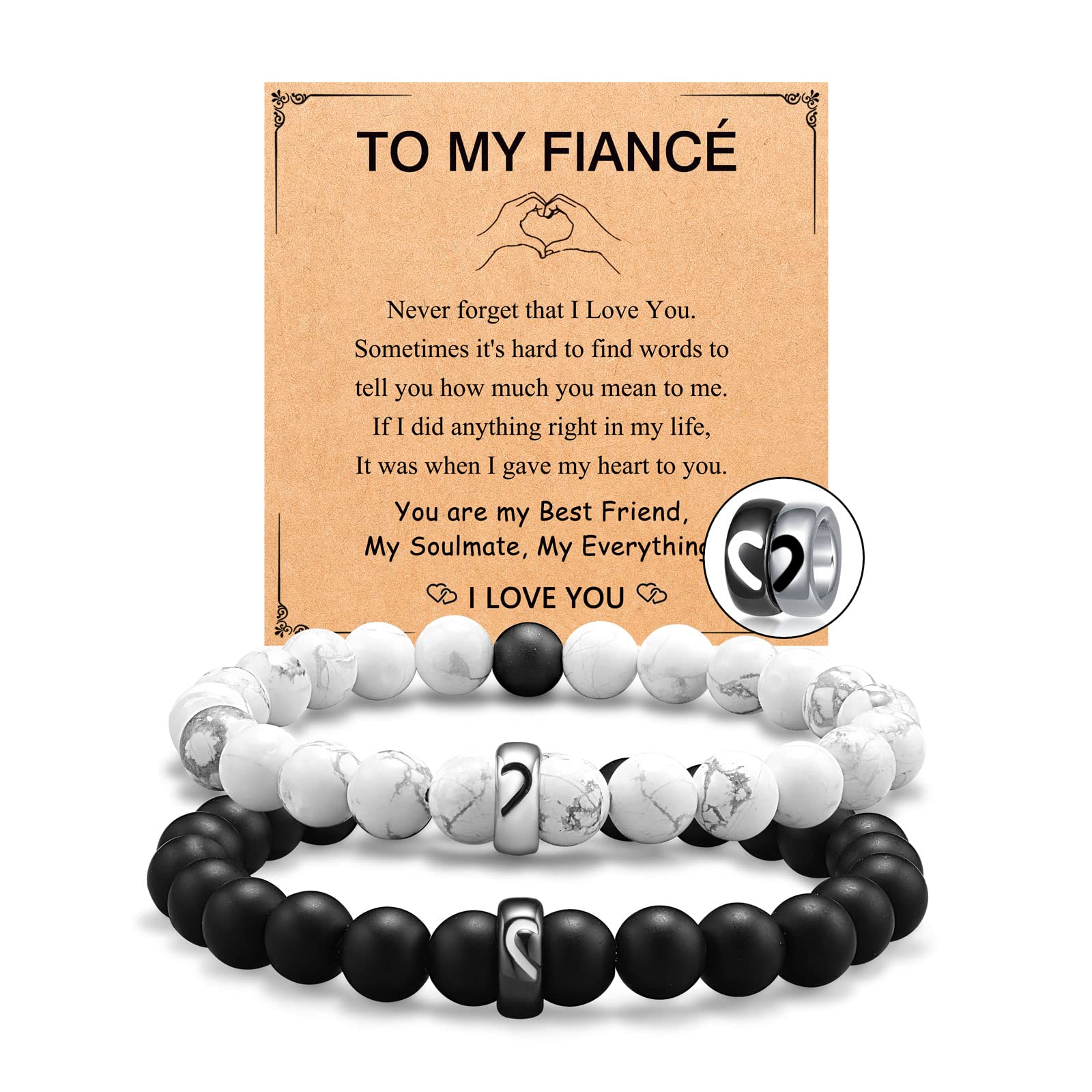 UNGENT THEM Fiance Gifts for Him Men Fiance Future Husband Valentines Day Birthday Anniversary Wedding Engagement I Love You Gi