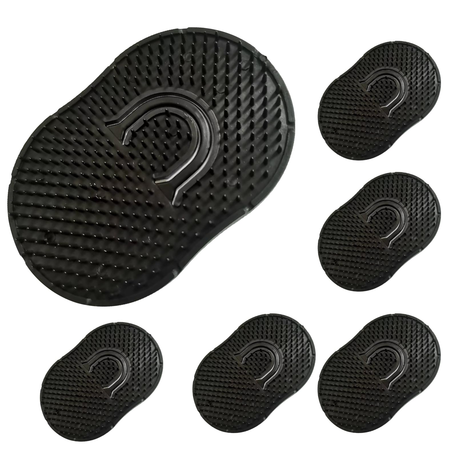 Soft 'N Style 6 Packs Pocket Palm Combs, Shampoo Comb, Massager Hair Brush Comb, Scalp Massager Brush Comb, Wave brush, Palm hai