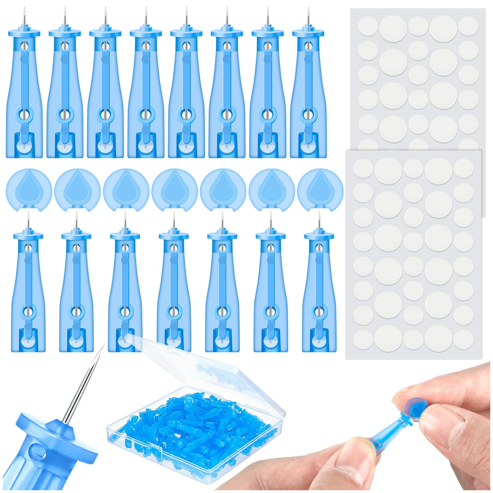Acne Needle Tool, 60Pcs Disposable Pimple Needles & 72 Dots Acne Stickers | Blemish & Blackhead Removal Tools