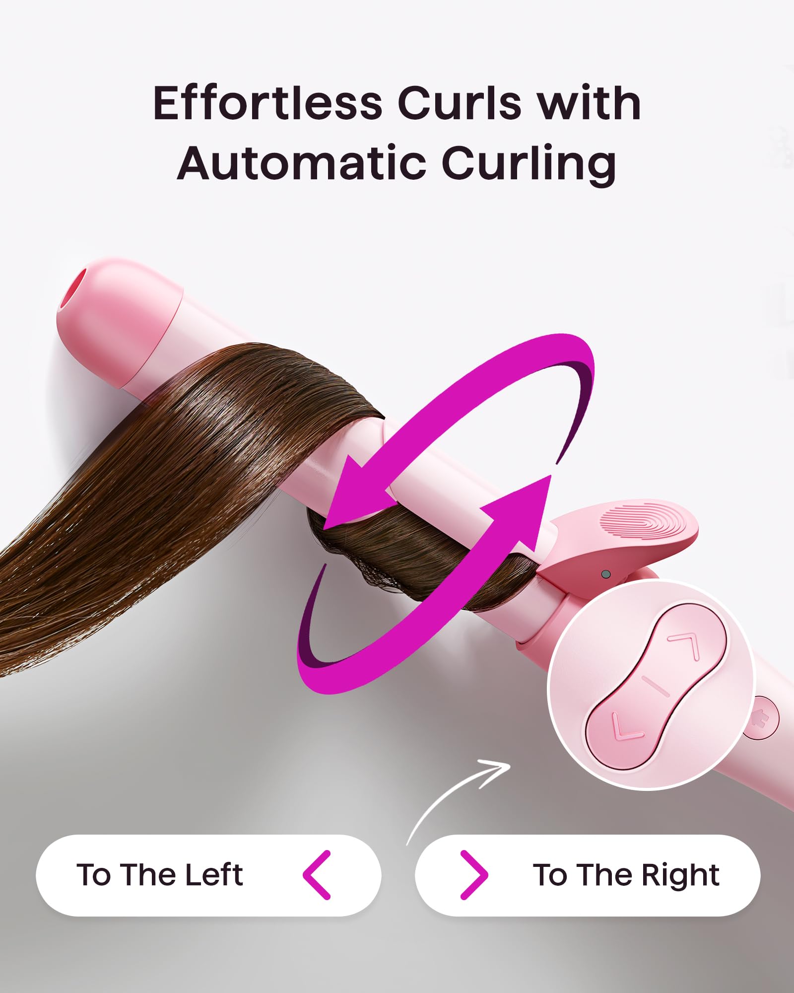Wavytalk Pro Rotating Curling Iron Set, Automatic Curling Iron Set With 3 Interchangeable Barrel(0.5''-1''-1.25   ), Adjustable