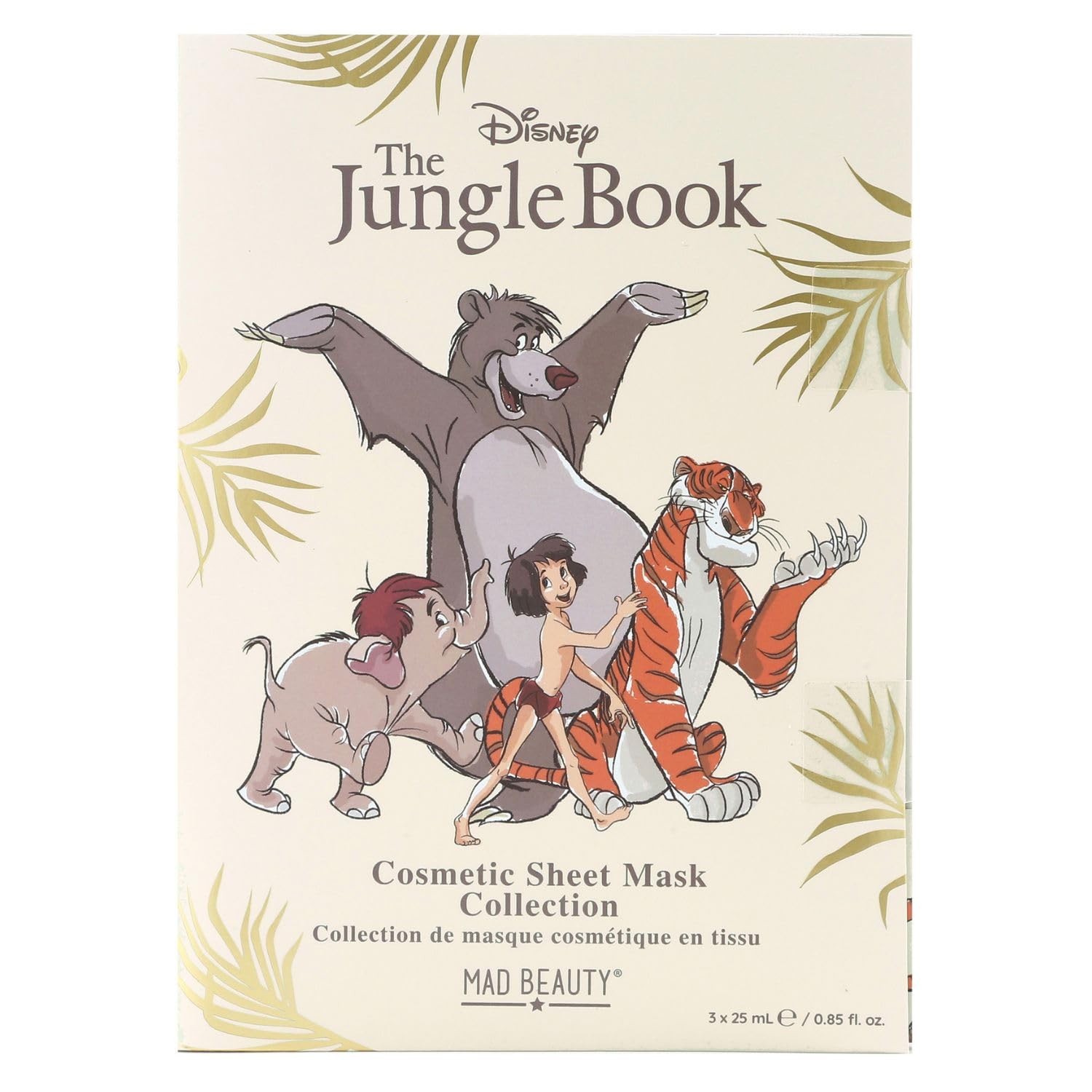 The Jungle Book Cosmetic Sheet Mask Set Disney | MAD Beauty | Aloe vera, Hydrating Moisturizing Trio Baloo Hathi Shere Khan | Gi