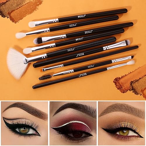 Beili Makeup Brushes 20Pcs Makeup Brush Set Natural Goat Hair Premium Synthetic Kabuki Foundation Face Powder Fan Contour Concea