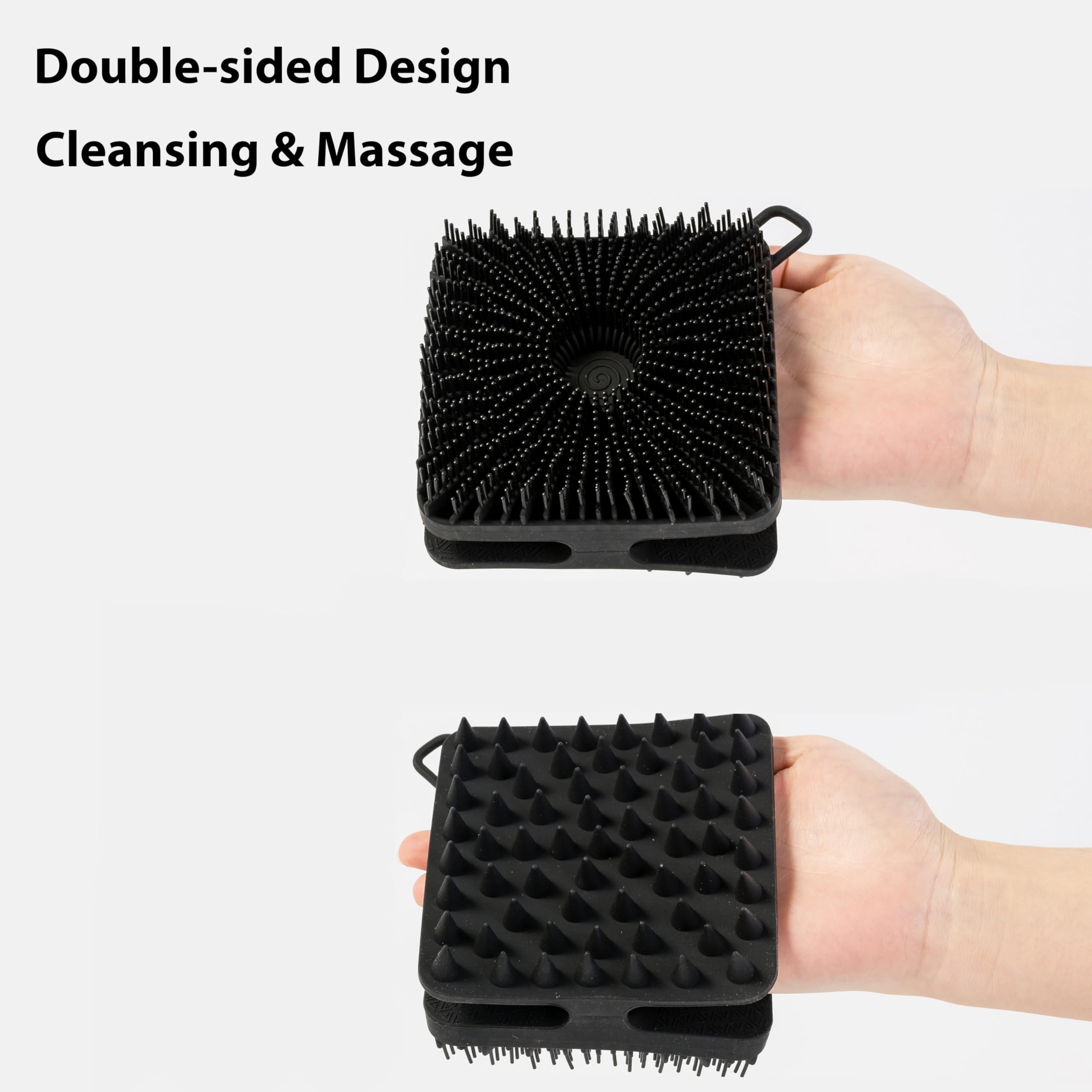 2 PC Silicone Exfoliating Body Scrubber, Silicone Body Shampoo Brush, Soft Silicone Loofah for Sensitive Skin, Shower Silicone H