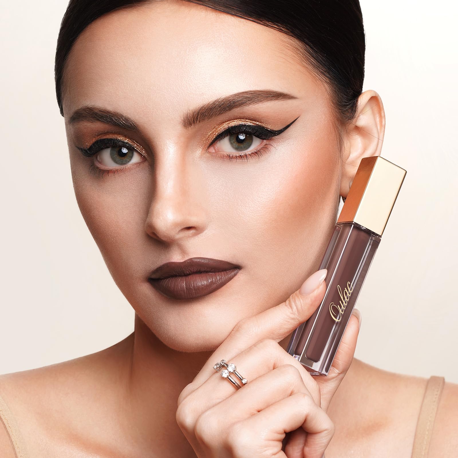 Oulac Matte Liquid Brown Lipstick For Women, Long Lasting Lipstick Waterproof Lip Stain, No Transfer, Creamy High Pigmented Form