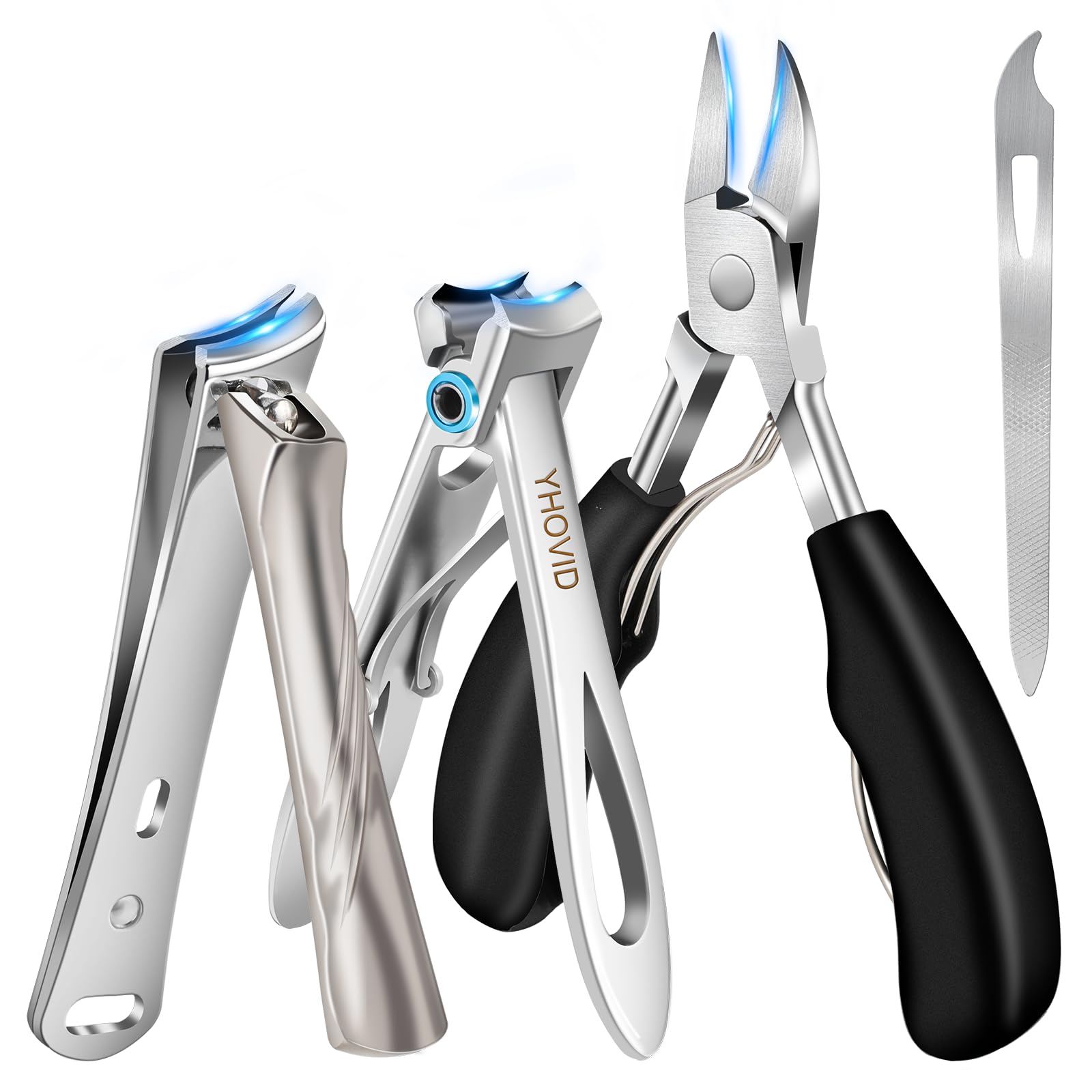 Toe Nail Clippers for Men, Toenail Clippers for Thick Nails for Seniors, German Ultra Sharp Stainless Steel Fingernail Clipper w