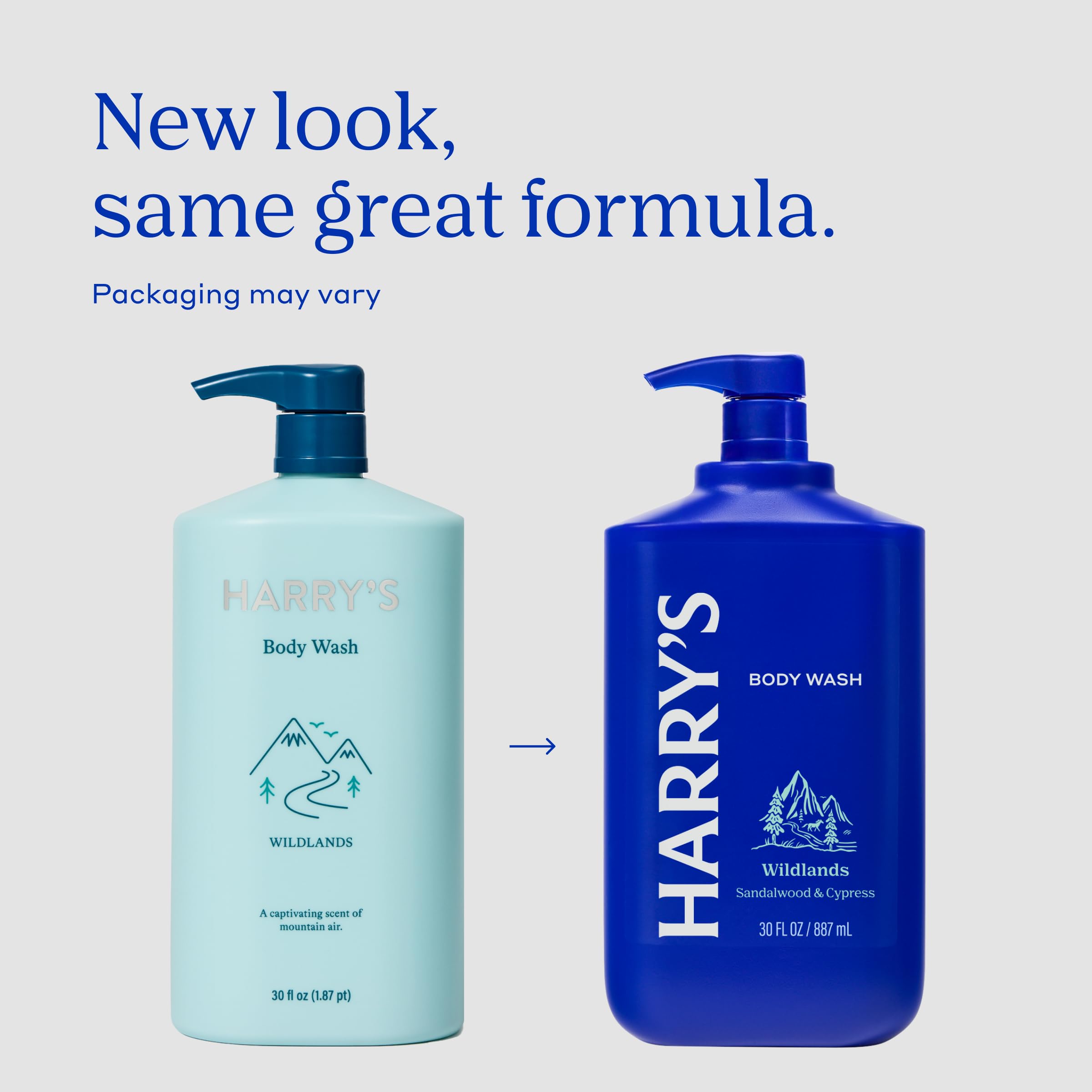 Harry's Men's Body Wash - Wildlands - 30 fl oz - Paraben & Sulfate-Free - Blue Shower Gel for Men