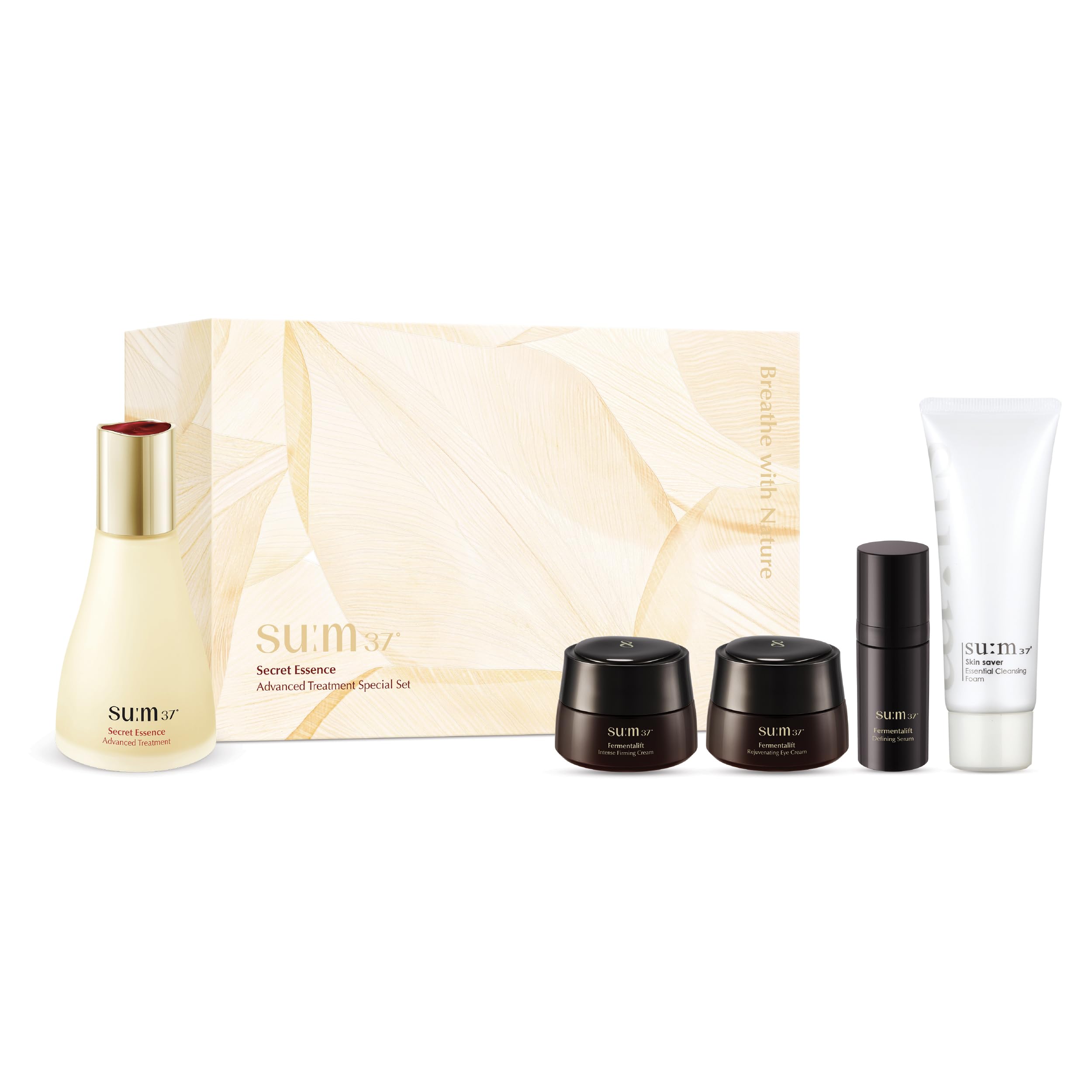 SU:M Secret Essence Advanced Treatment Special Set (2.7 fl oz) (5-piece set) - Advanced Fermentation Skincare for Hydration, Wri