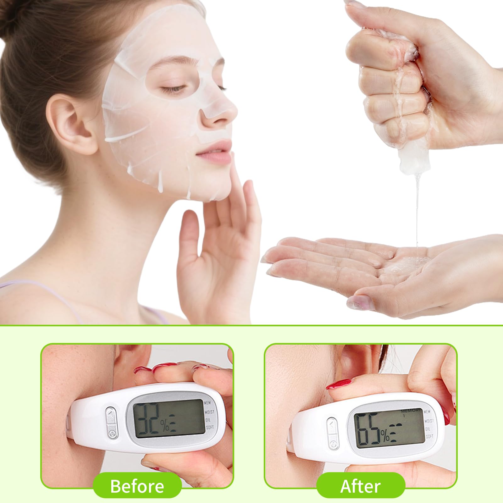 GUOYAOLIFU Aloe Vera Facial Mask for Women,Hydrating Face Mask Sheet Home SPA,Moisturizing Face Sheet Mask for Dry, Oily, Sensit