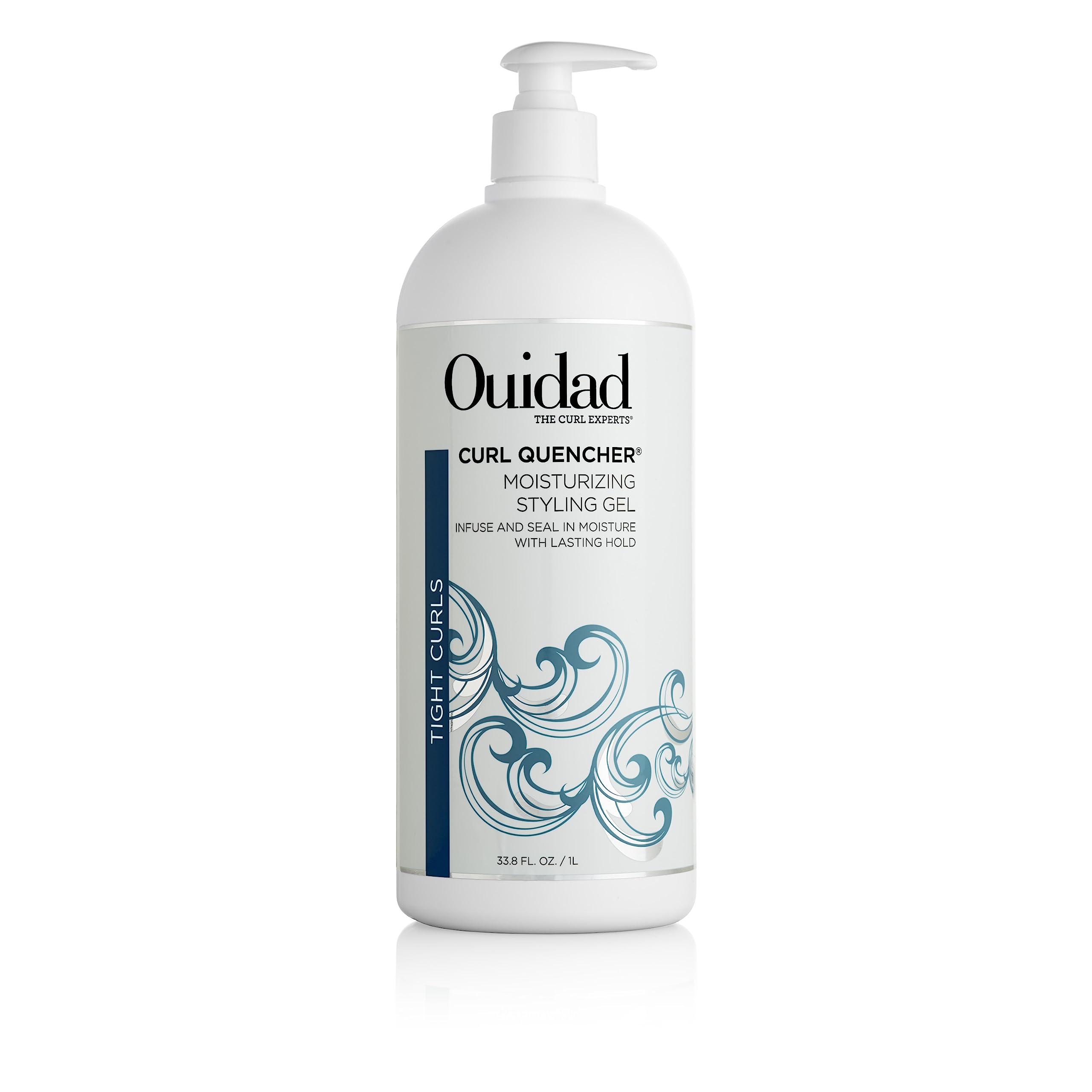 Ouidad Curl Quencher Moisturizing Styling Gel - 33.8 fl oz, Bouncy, Soft & Defined Curls, On-The-Go Style Refresher, Frizz Contr