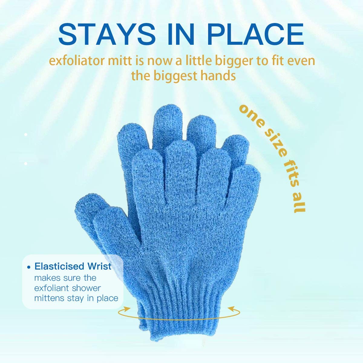 Atb 4 Pairs Exfoliating Gloves - Premium Scrub Wash Mitt For Bath Or Shower - Luxury Spa Exfoliation Accessories For Men And Wom