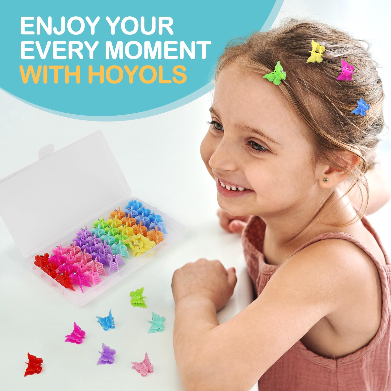Hoyols Mini Butterfly Hair Clips, Y2K Small Jaw Hairclips For Girls Women And Kids, 90S Cute Hair Accessories For Braids 12 Asso