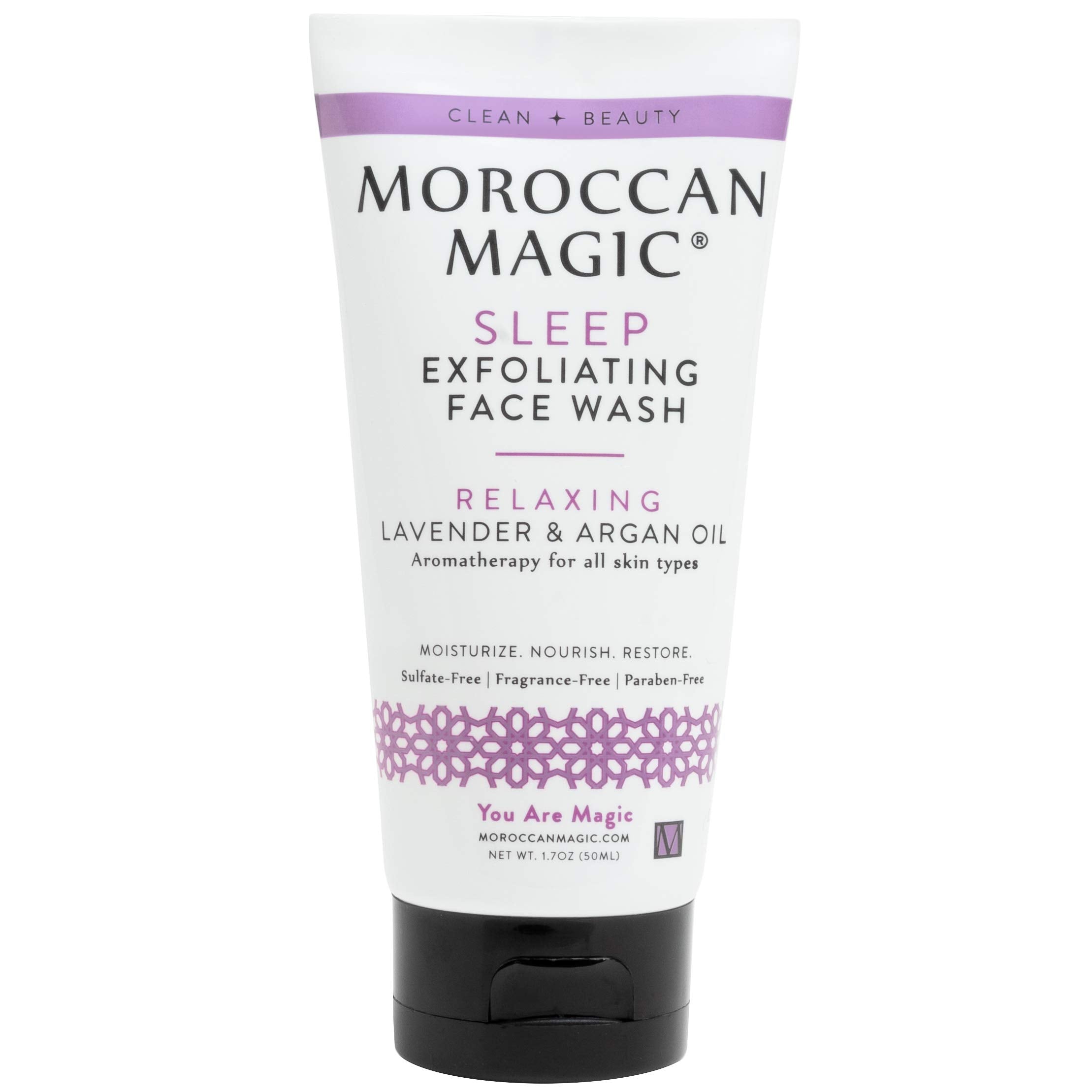 Moroccan Magic Sleep Exfoliating Face Wash | Clean Beauty | Sweet Lavender | Vegan | Cruelty-Free