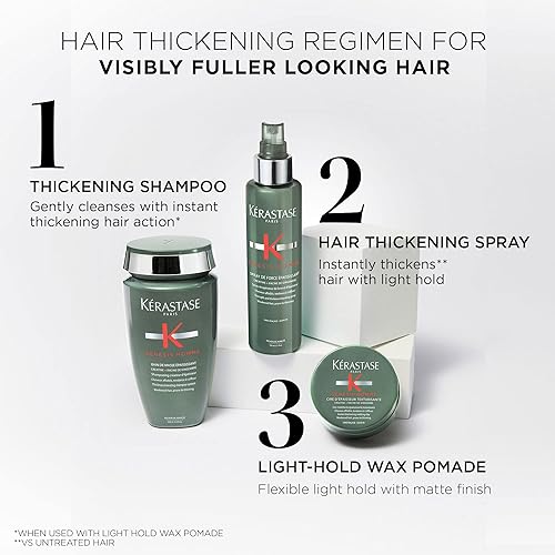 KERASTASE genesis Homme cire dEpaisseur Texturisante Wax Pomade  Light-hold Wax Pomade for Men  Provides Texture & Thickness  Fo