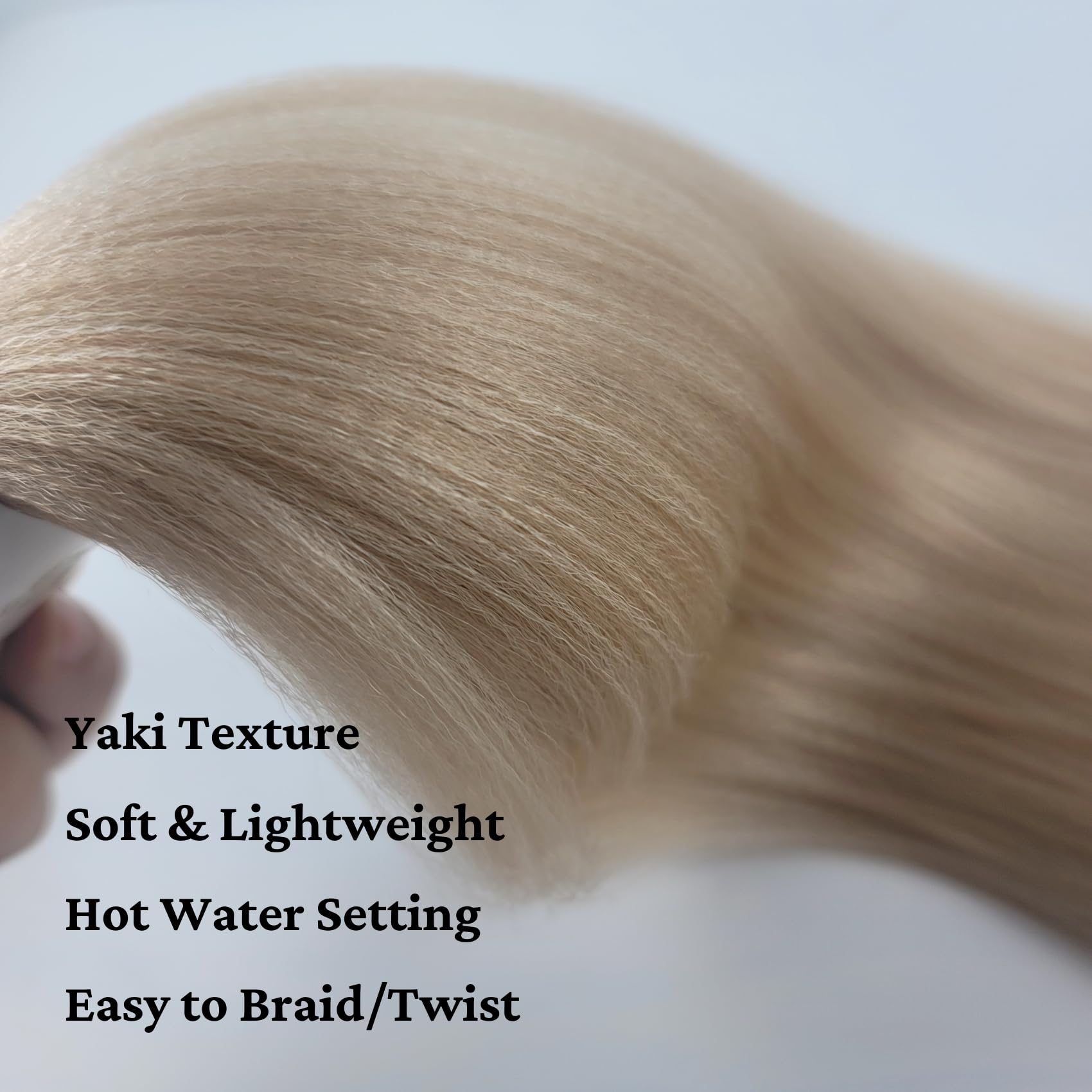 Ash Blonde Braiding Hair Pre Stretched 30 Inch Braiding Hair Extension Long Synthetic Blonde Hair for Braiding