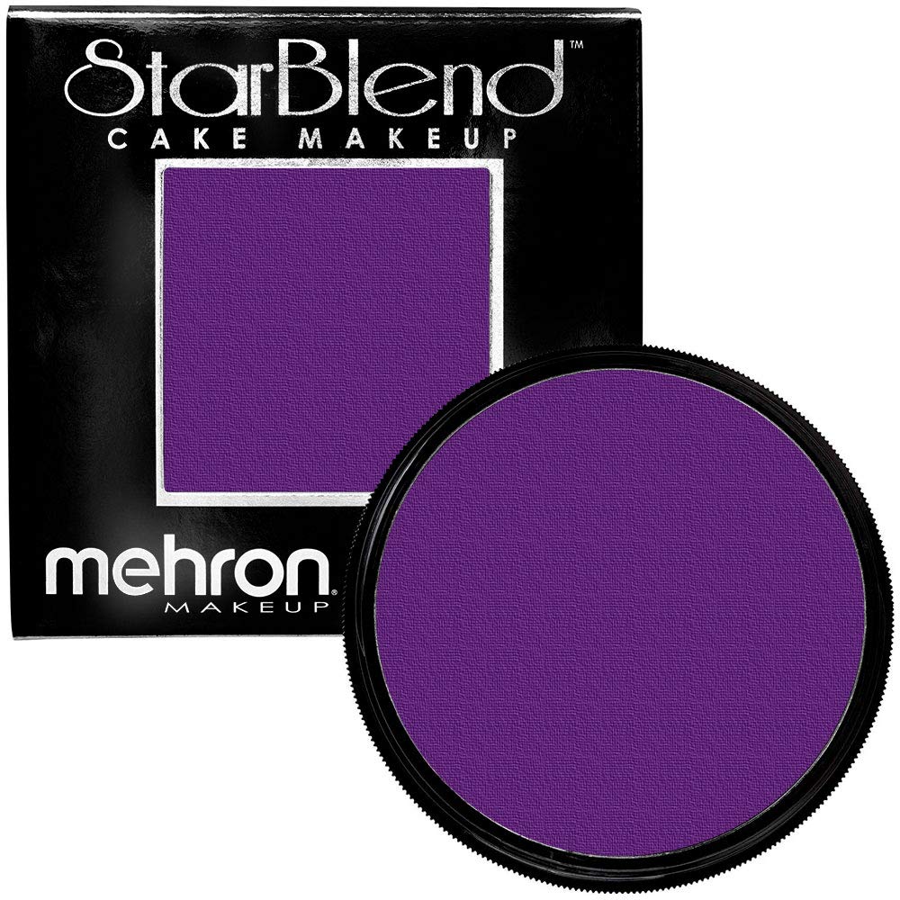 Mehron Makeup StarBlend Cake Makeup | Wet/Dry Pressed Powder Face Makeup | Powder Foundation | Purple Face Paint & Body Paint 2 