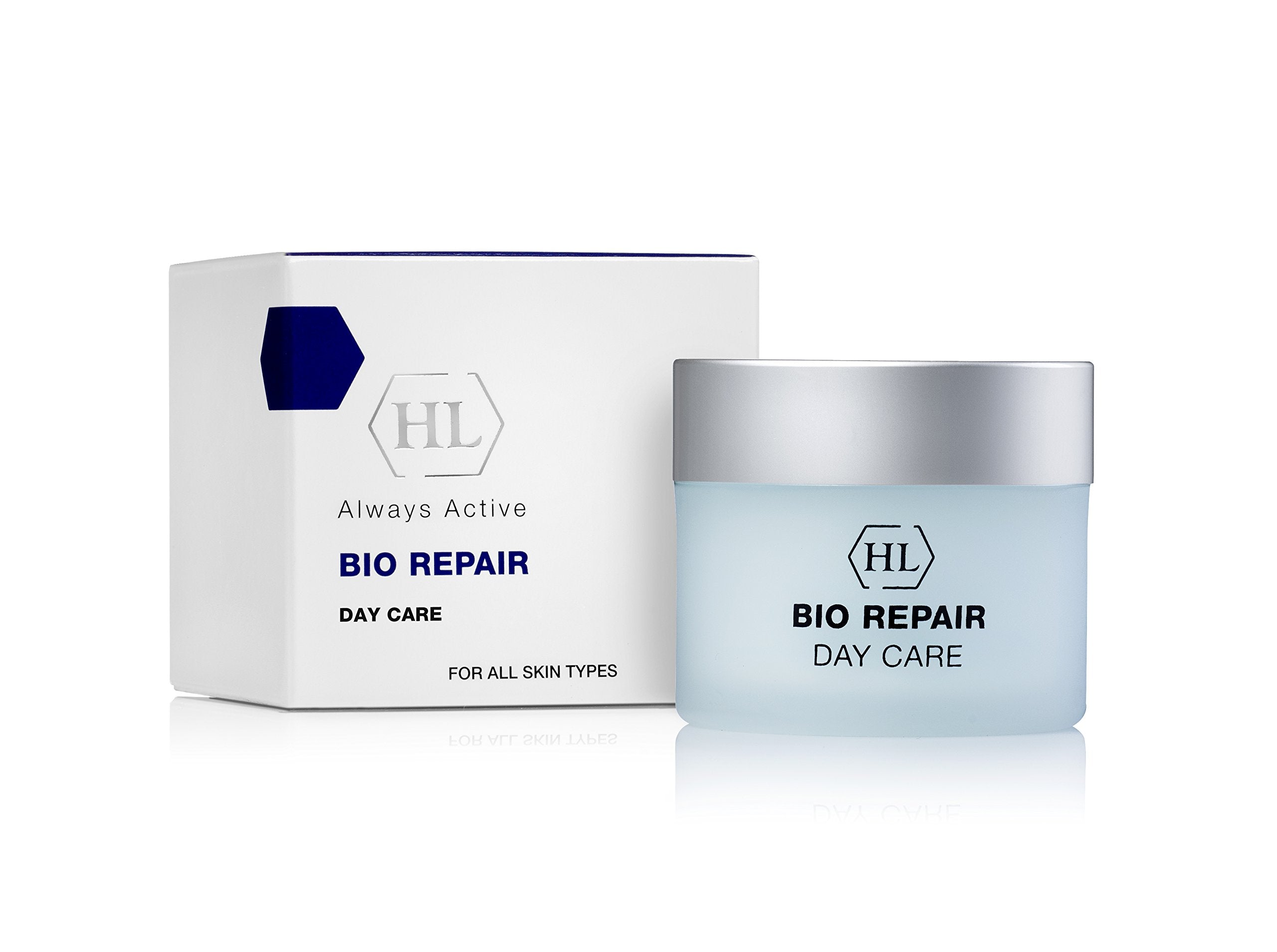HL Holy Land Cosmetics Bio Repair Day Care with Vitamin E, Elastin and Collagen to Reduces Lines, Wrinkles and Soothe Damaged Sk
