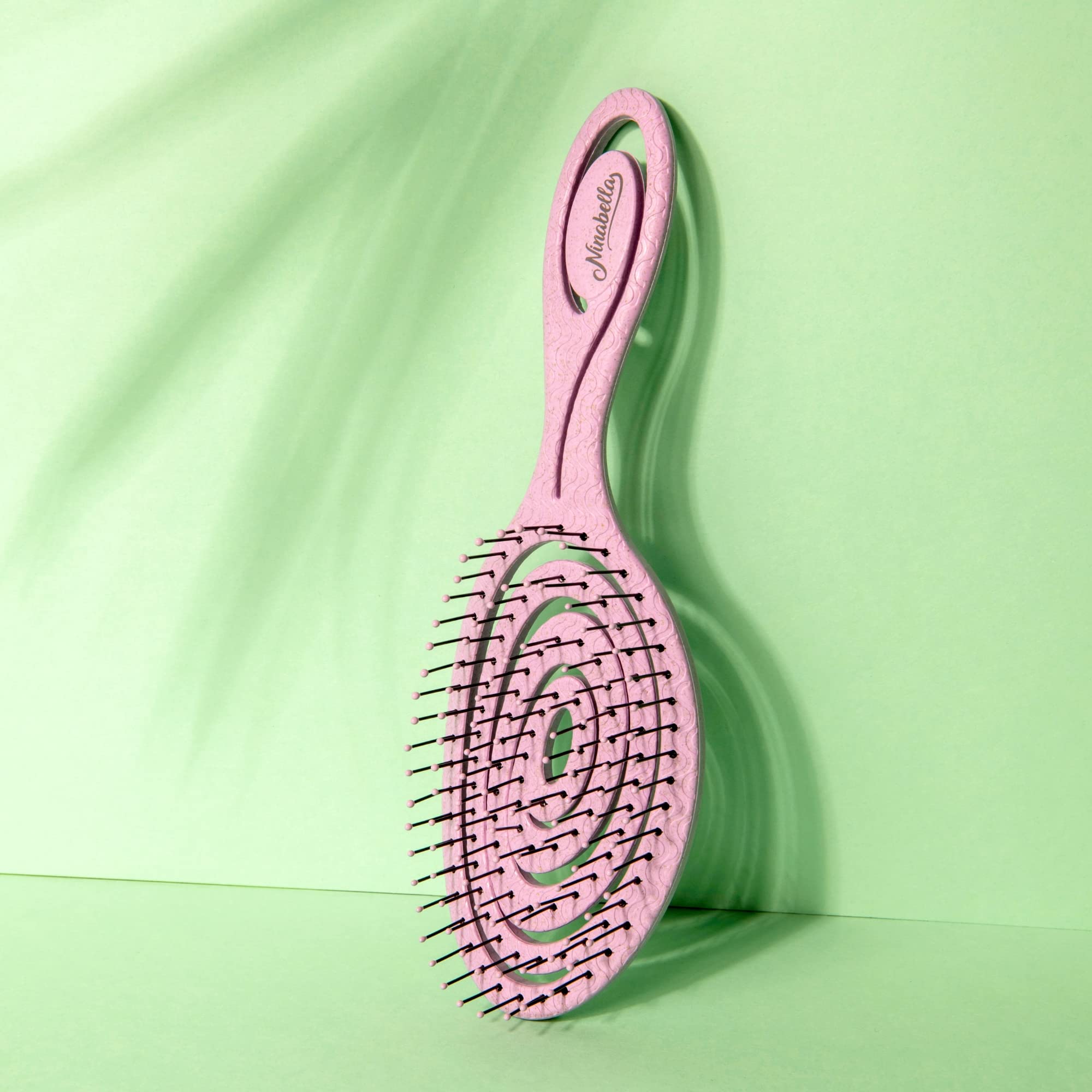 Ninabella Organic Detangling Hair Brush for Women, Men & children - Does not Pull on Hair - Hair Straightening Brushes for Strai