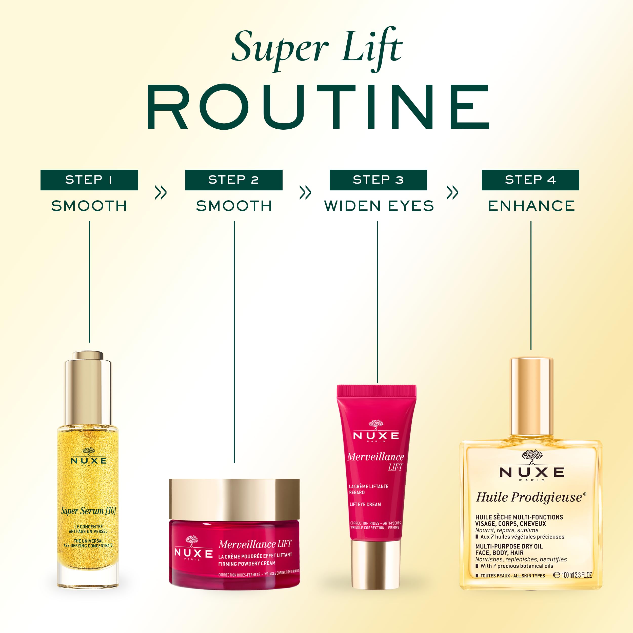 Nuxe Super Serum 10] - Powerful Anti-Aging Correction Of Wrinkles, Firmness, & Dark Spots Hyaluronic Acid And Niacinamide, 1 Fl