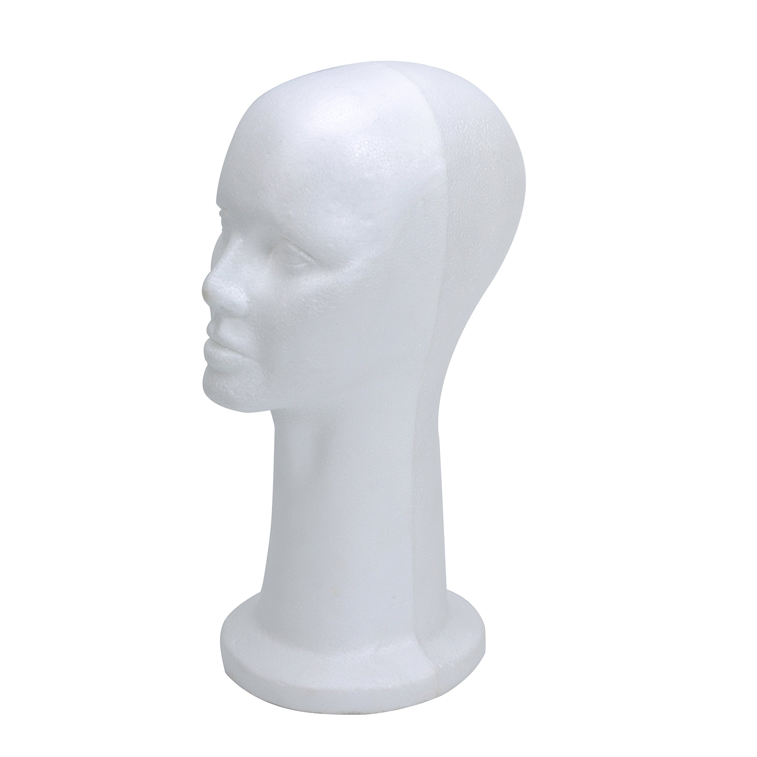 BHD BEAUTY 15 Styrofoam Foam Mannequin Manikin Display Head Wig Hat Stand White Foams Sale