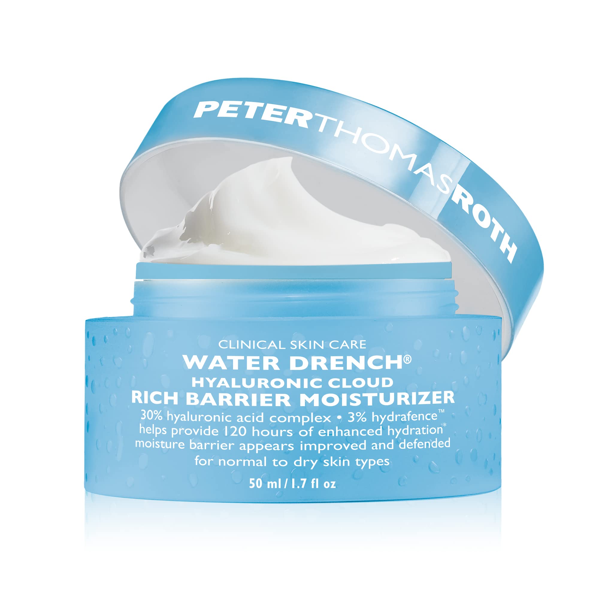 Water Drench Hyaluronic Cloud Rich Barrier Moisturizer By Peter Thomas Roth For Unisex - 1.7 Oz Moisturizer