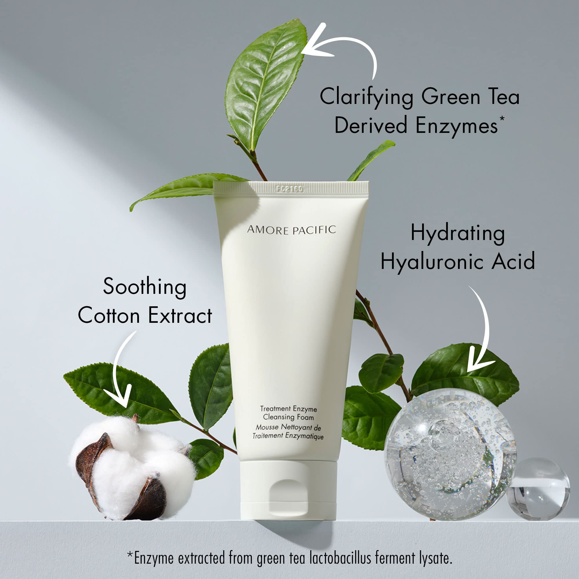 Amorepacific Treatment Enzyme Cleansing Foam | Soothing Korean Face Cleanser With Hyaluronic Acid And Green Tea Enzymes, 4.2 Fl.