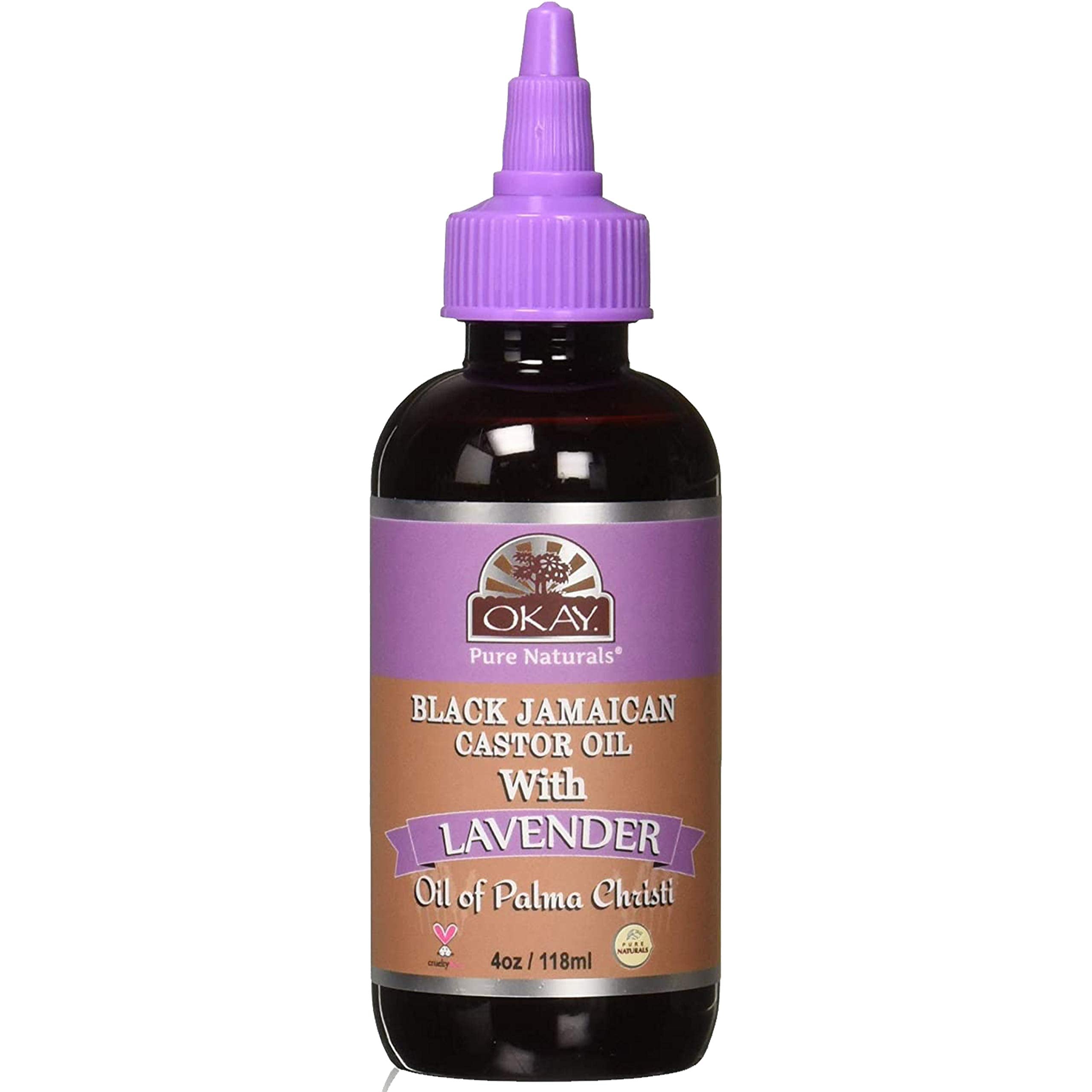 OKAY BLACK JAMAICAN CASTOR OIL with LAVENDER 4oz / 188ml