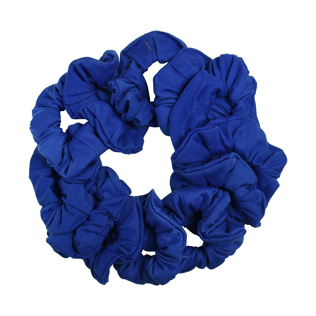 12 Pack Solid Hair Ties Scrunchies (Royal)