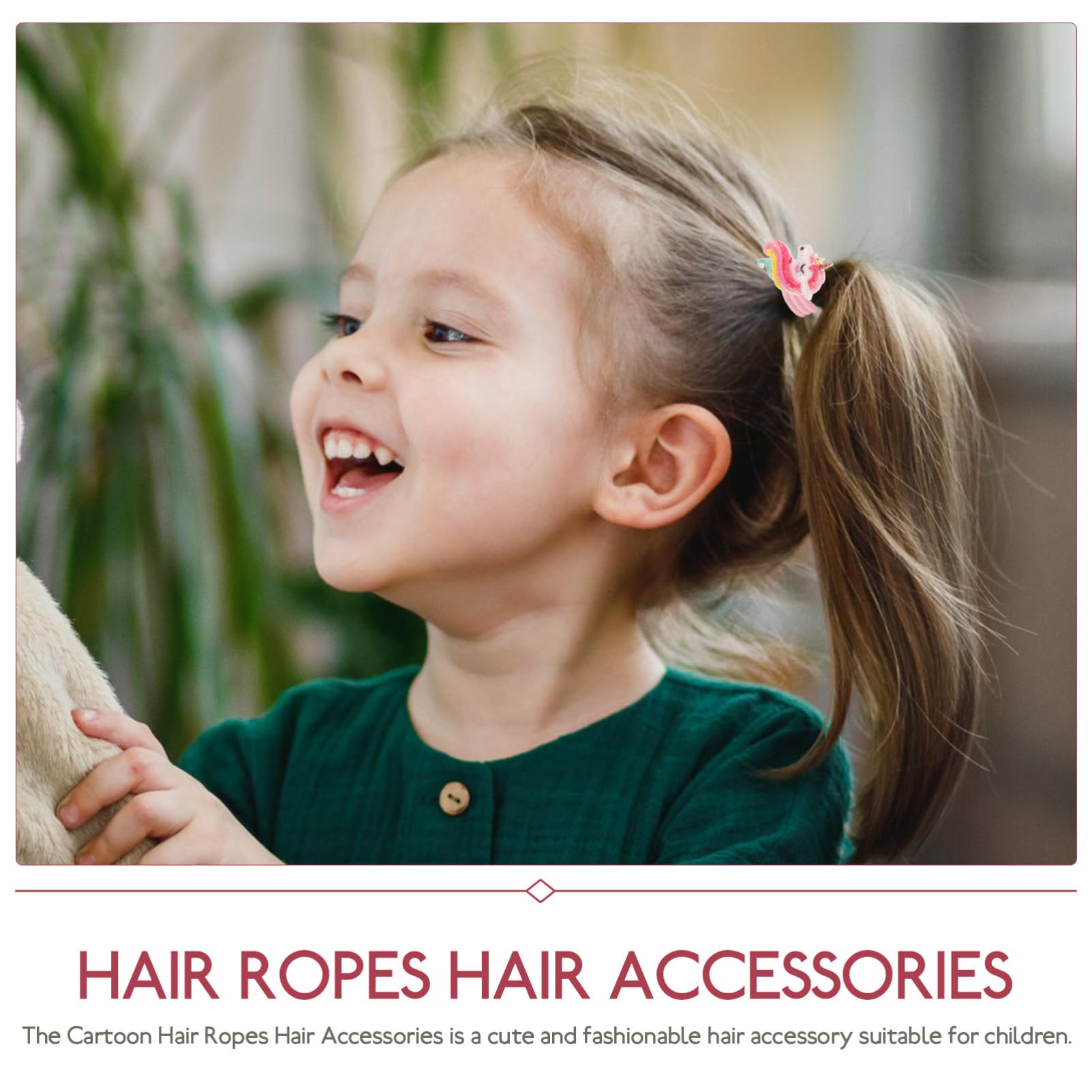 MERRYHAPY 5Pairs Elastic Hair Ties for Girls Durable Hair Bands Ponytail Holders Stylish Hair Ropes Hair Accessories for Everyda