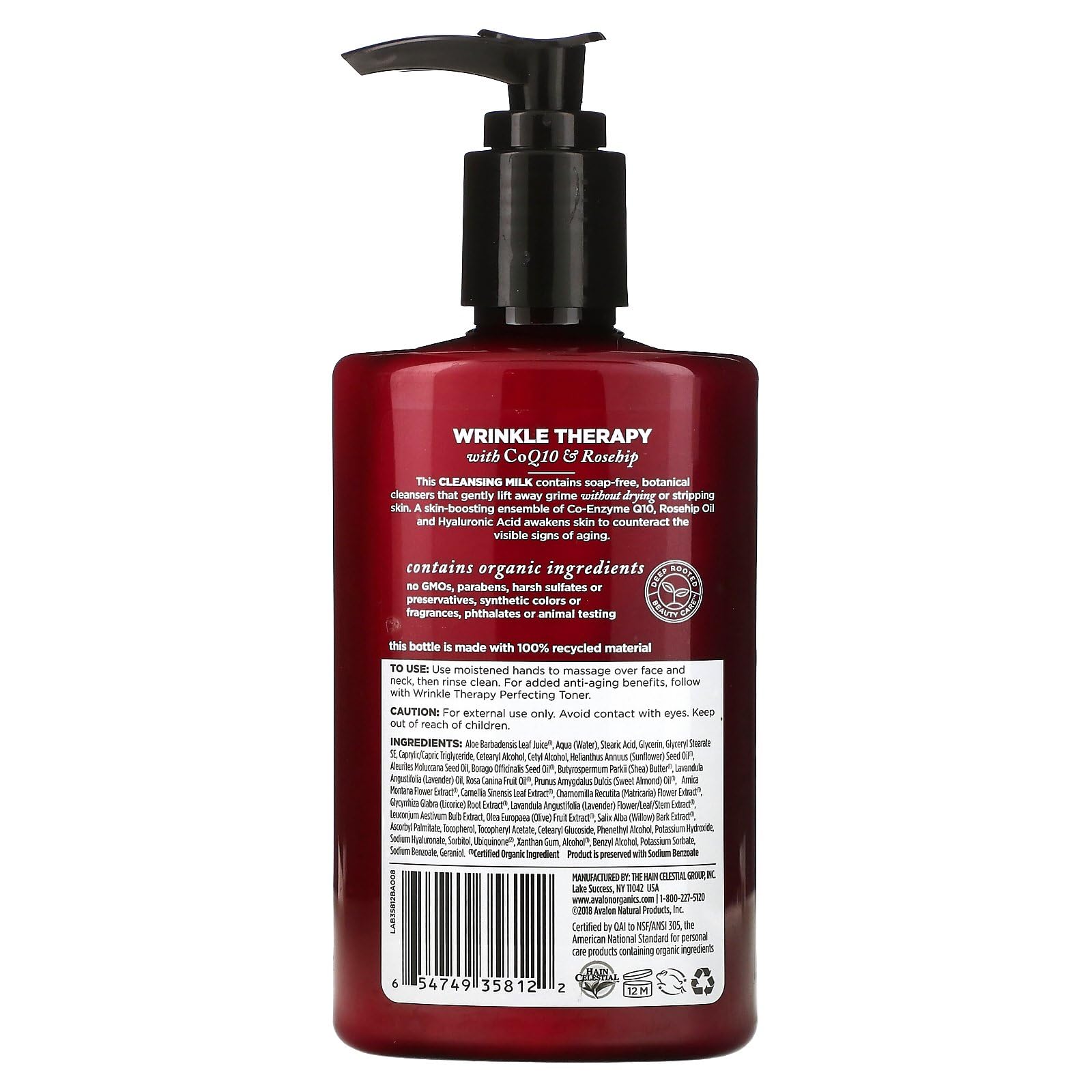 Avalon Organics Coq10 Wrinkle Therapy, 8.5Oz