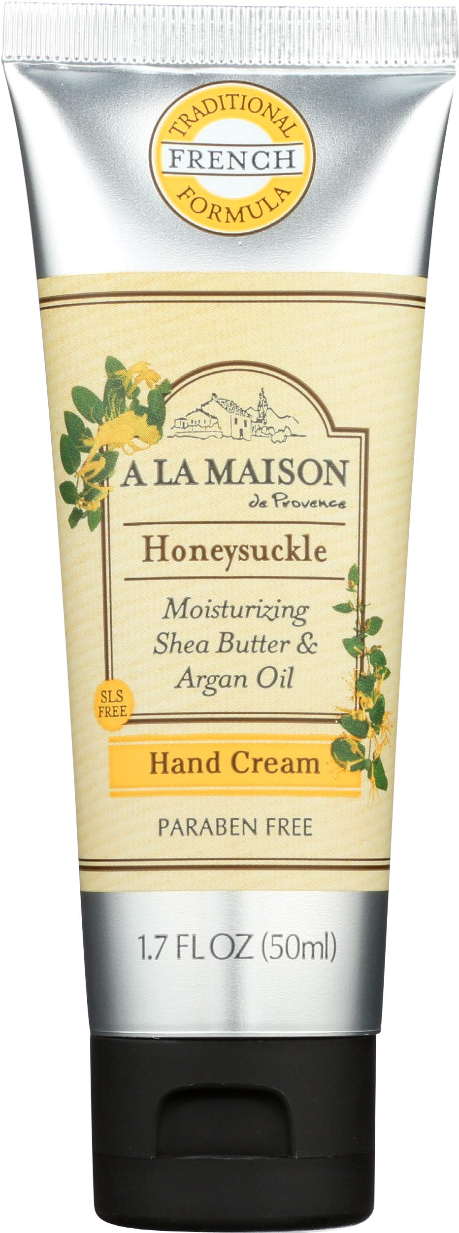 A LA MAISON Moisturizing Cream, Honeysuckle  Uses: Hand, Argan Oil, Pure Shea Butter, Essential Oils, Plant Based, CrueltyFree