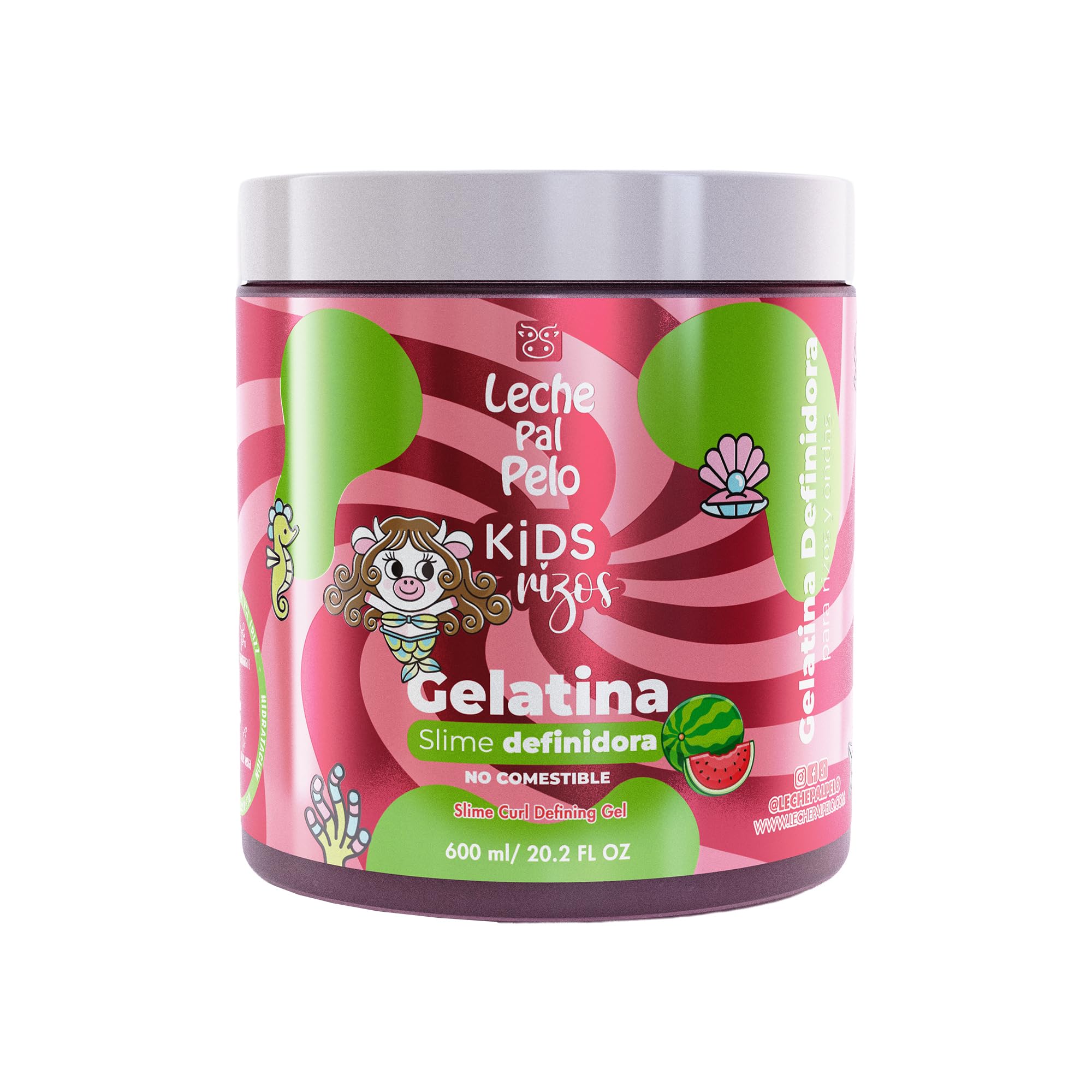 Leche Pal Pelo Kids Curly  Slime Curl Defining Gel  Curly Hair Gel with Oat Milk Argan Oil, and Aloe Vera  Defines Curls Cont