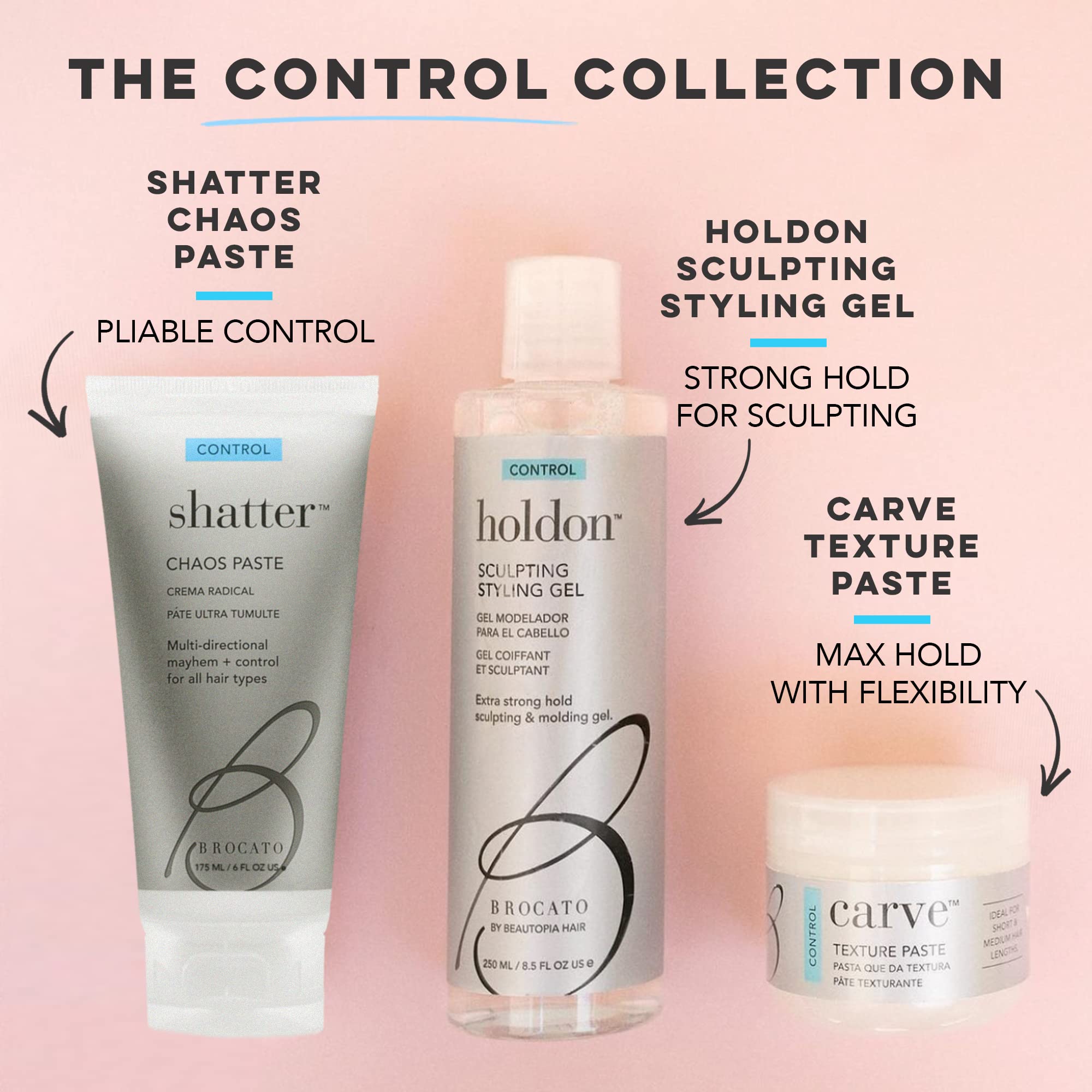 Brocato Holdon Sculpting Styling Gel, 8.5 Fl Oz