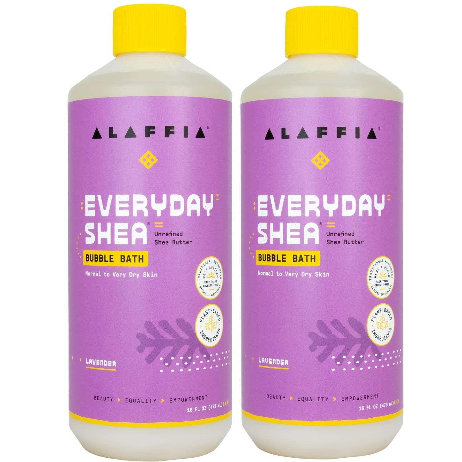 Alaffia Everyday Shea Bubble Bath, Soothing Support for Deep Relaxation and Soft Moisturized Skin, Made with Fair Trade Shea But