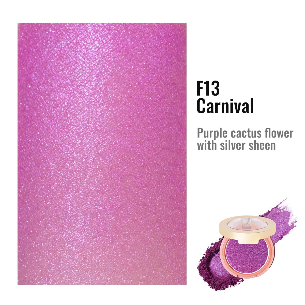 Oulac Luminisers Powdery Blush For Cheeks Sliky Glow,Brighten Skin As Highlighter Blush Makeup, Shimmer Blusher,Buildable And Ve