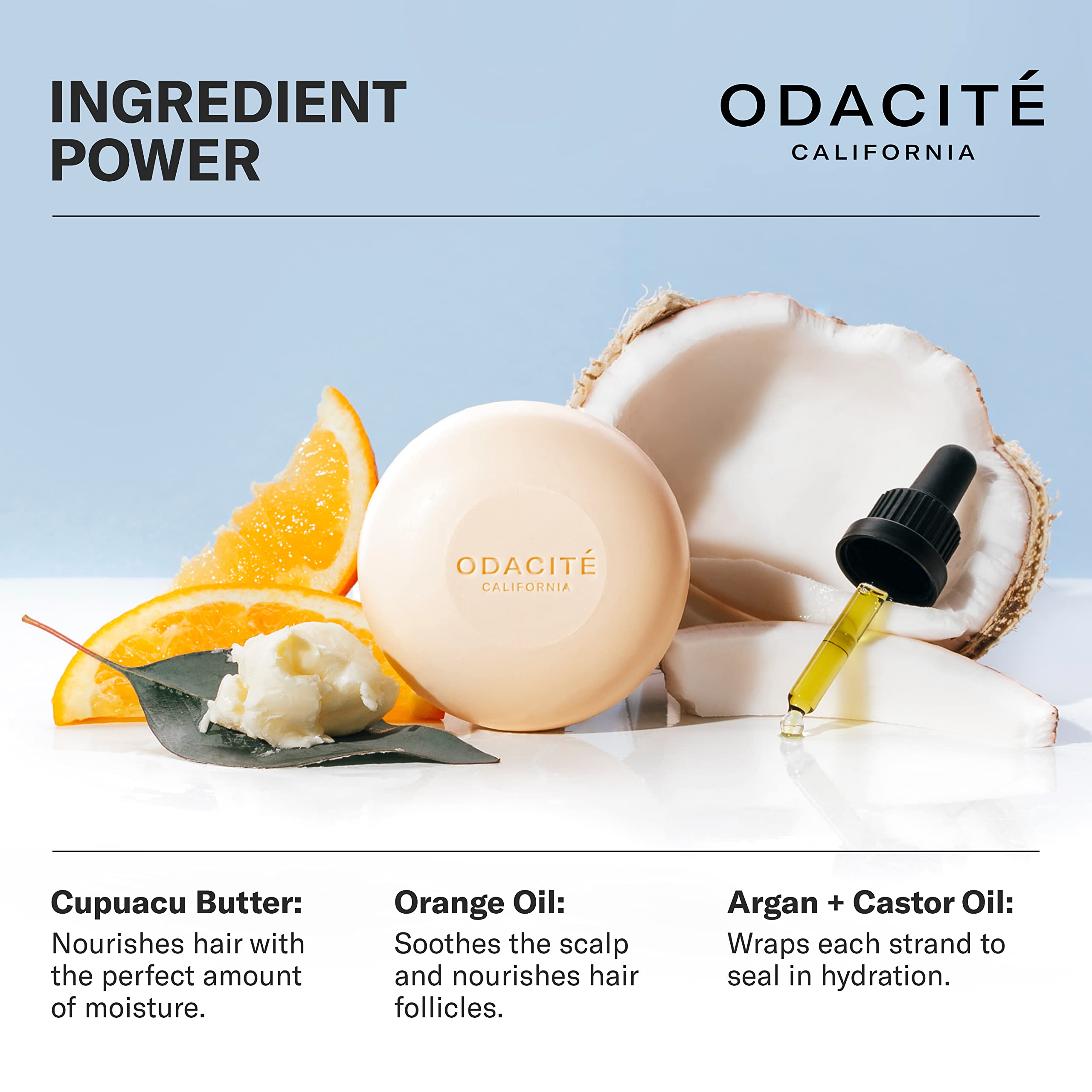 ODACITE Odacit   Shampoo Bar for Hair Care - Argan & Coconut 552M Natural Soap Bar - Cleansing Shampoo to Hydrate & Moisturize S