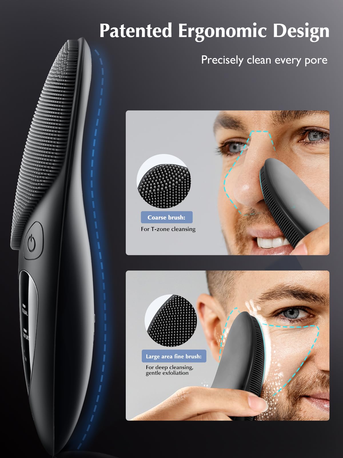 Face Scrubber Facial Cleansing Brush: Coslus Ipx7 Waterproof Rechargeable Face Brush, 4 Cleansing Modes With Eye Protection, Ele