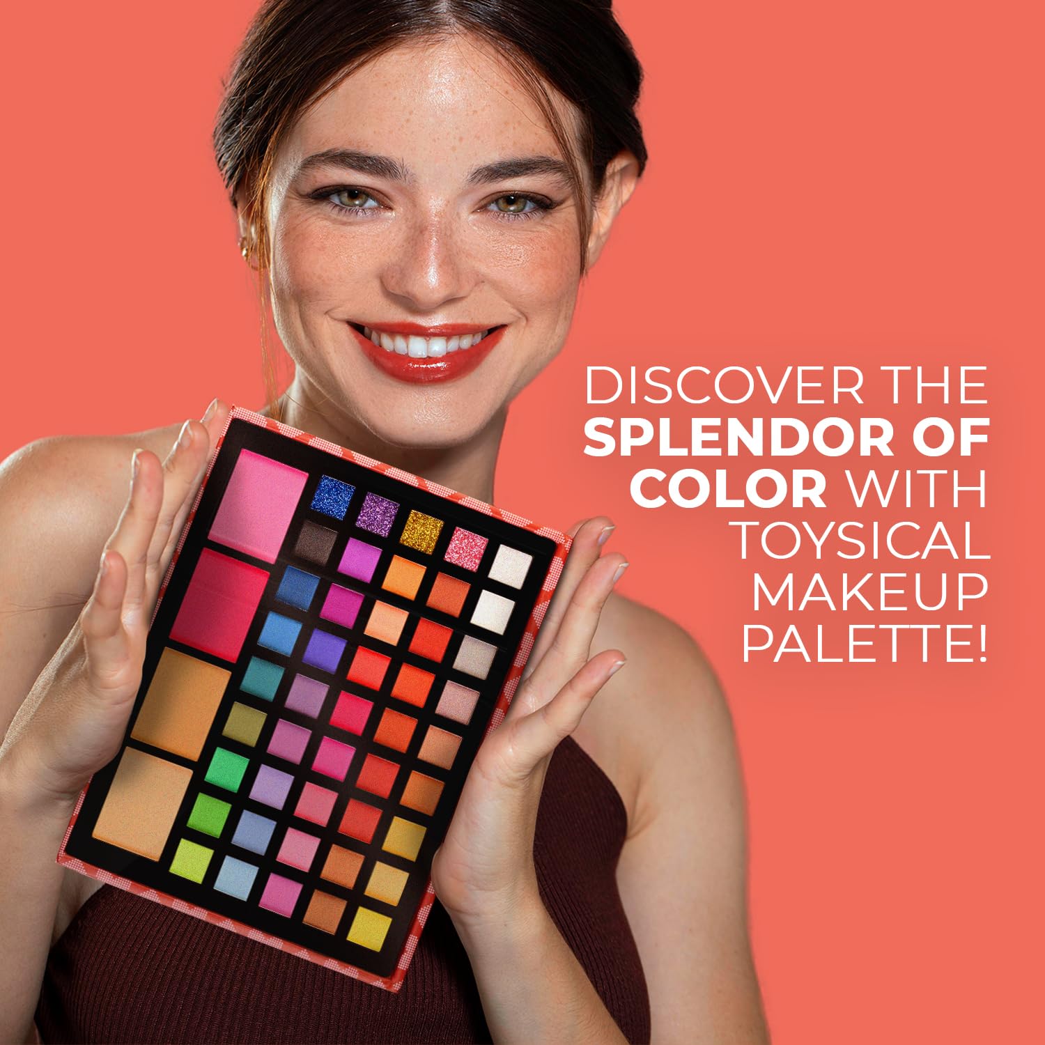 Toysical 2-Tier Makeup For Teens 10-12 - Kids Makeup Kit For Girl - Real, Washable, For Teen Girls Or Women - Non Toxic Gift Set