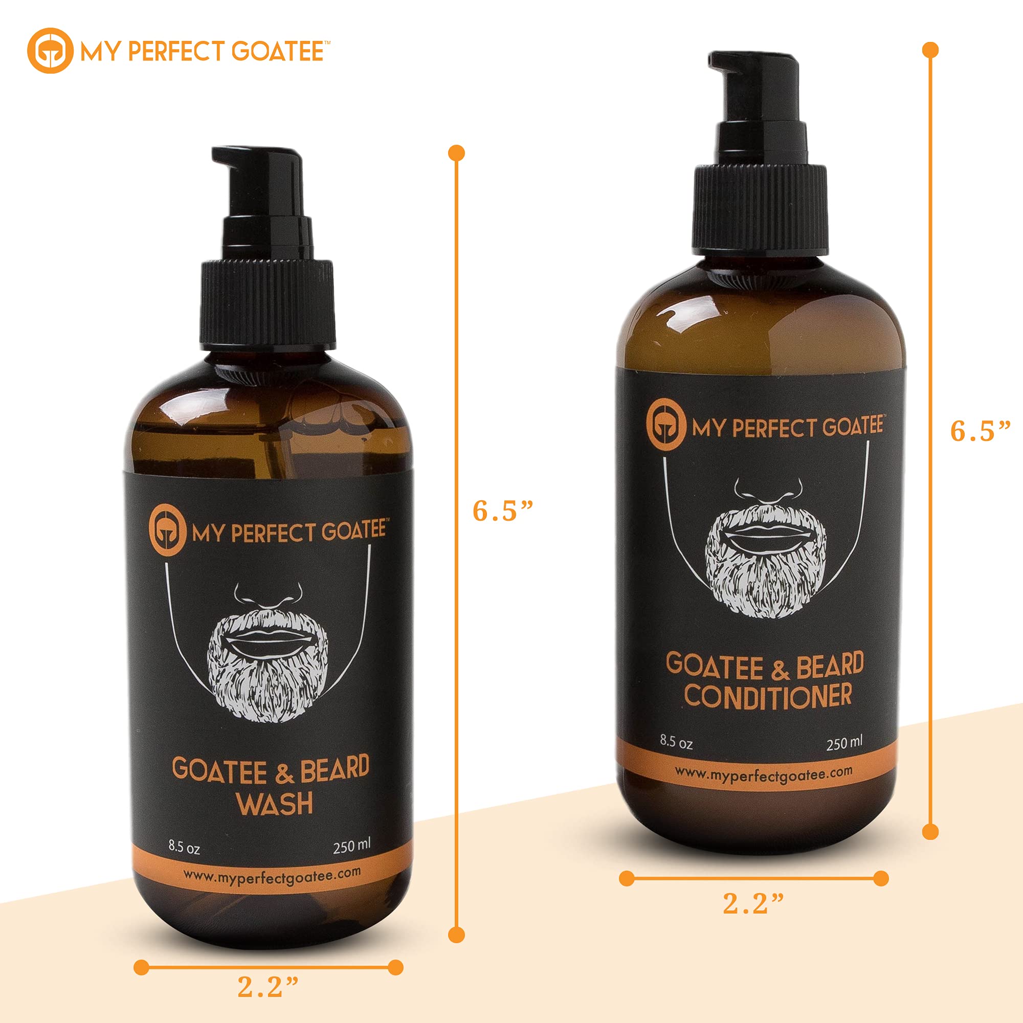 My Perfect Goatee Premium Beard Wash And Beard Conditioner Hydrating Facial Hair Cleanser (8.5 Oz. Wash + 8.5Oz Conditioner)