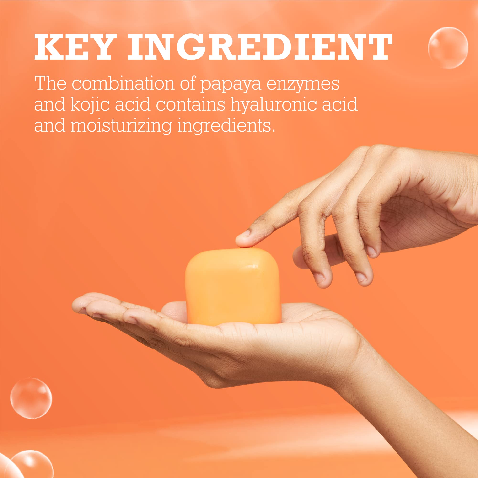 Koji White Kojic Acid & Papaya Skin Brightening Soap, Exfoliating Facial Bar, Radiant Skin, Rejuvenates, Moisturizer, Even Tone