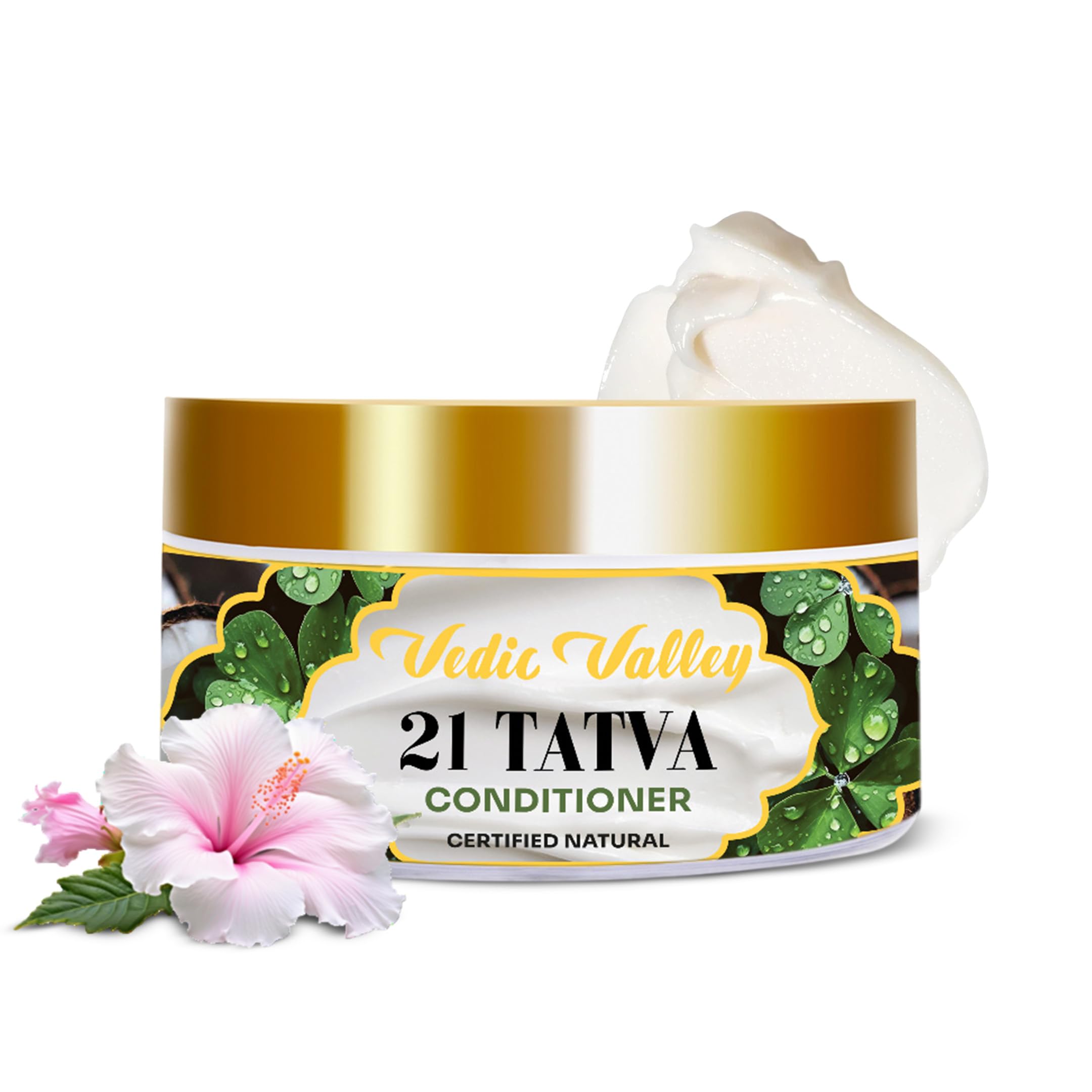 Vedic Valley Ayurvedic 21 Tatva Hair Conditioner For Hair Growth, Damage Repair And Dandruff Care With 21 Organic Herbs And Ghee