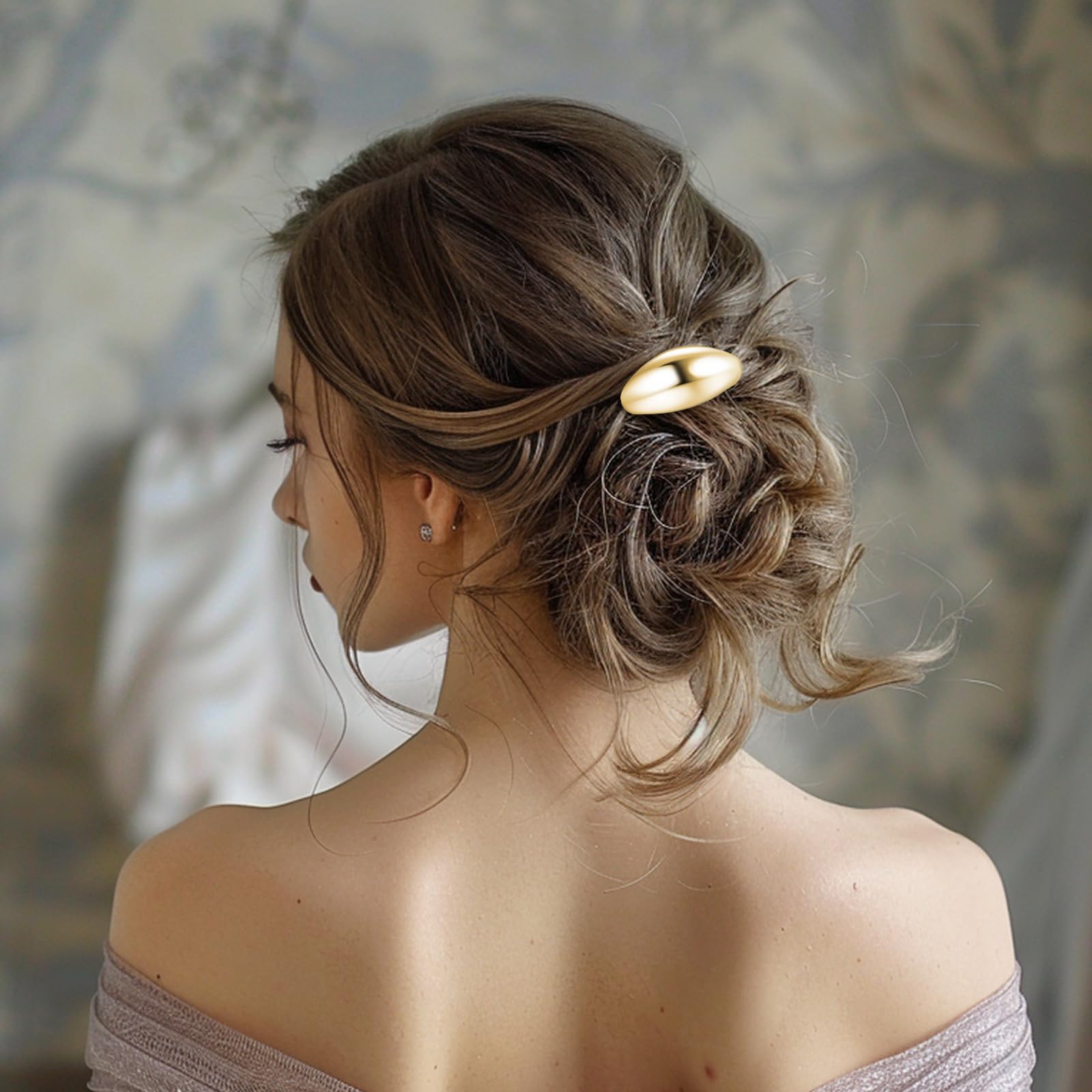 Gold Hair Cuffs 3Pcs Gold Ponytail Cuff Hair Tie For Women Metal Hair Cuff Wrap For Thick Hair Cute Geometric Hair Accessories