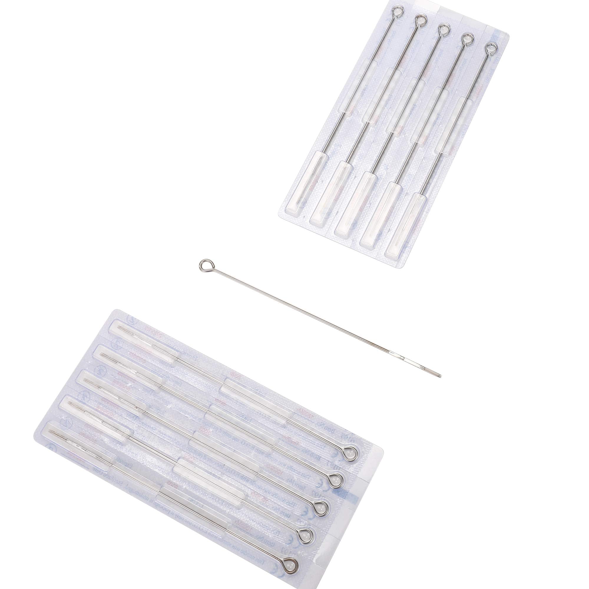 Tattoo Needles,New Star Tattoo Premium Quality Long Bar Tattoo Needles 5 Round Liner (5Rl) Disposable & Sterilized - 50Pcs 1205R