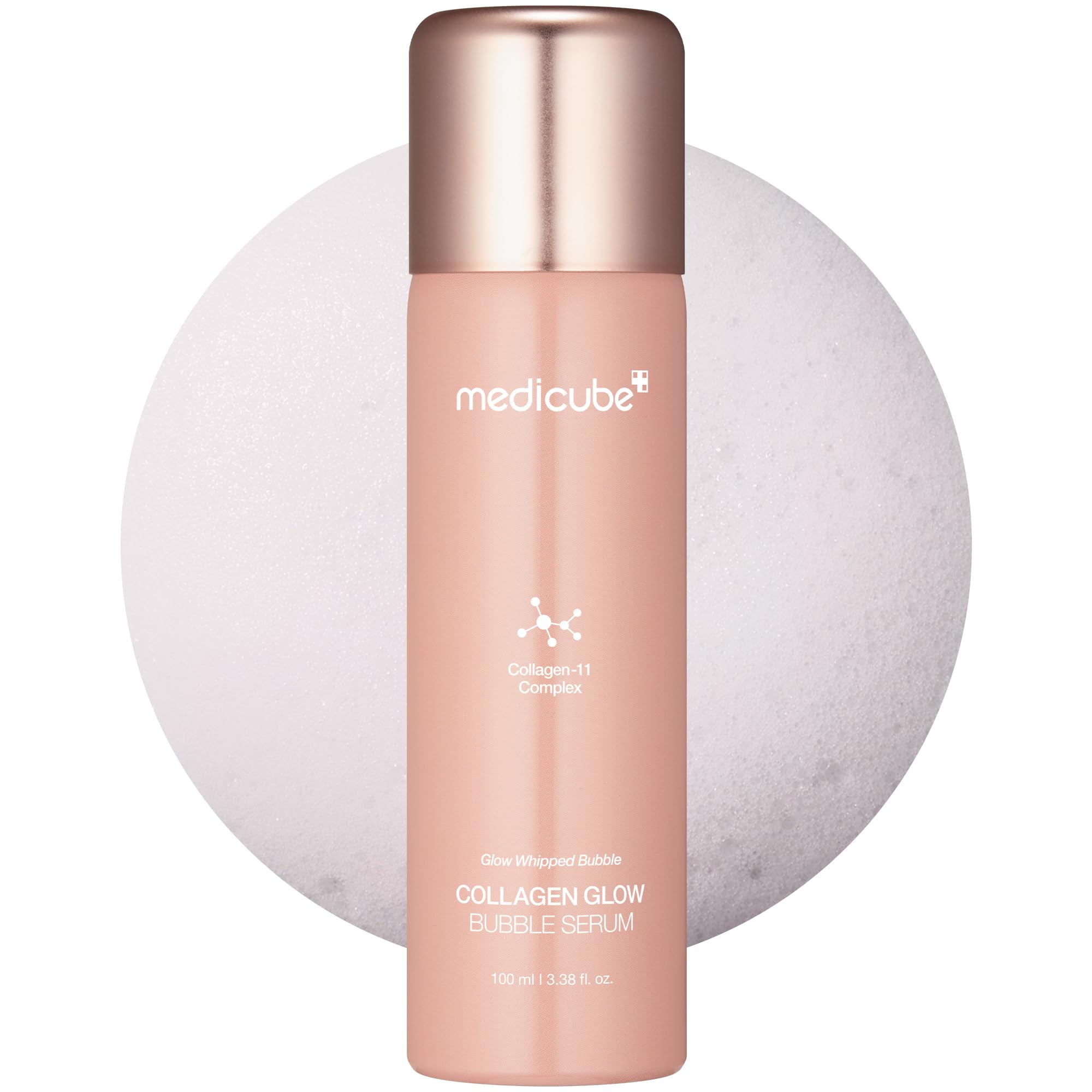 Medicube Collagen Glow Bubble Serum - Fast-Absorbing Bubble-Type Serum That Gives You 24H Glow & Lifted Look - Korean Skincare (