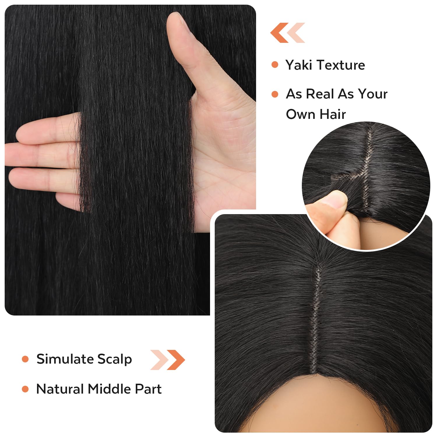 Wignee 12 Inches Kinky Straight Bob Wig Black Bob Yaki Wig Synthetic Bob Kinky Straight Wig For Black Women Short Kinky Wig (12