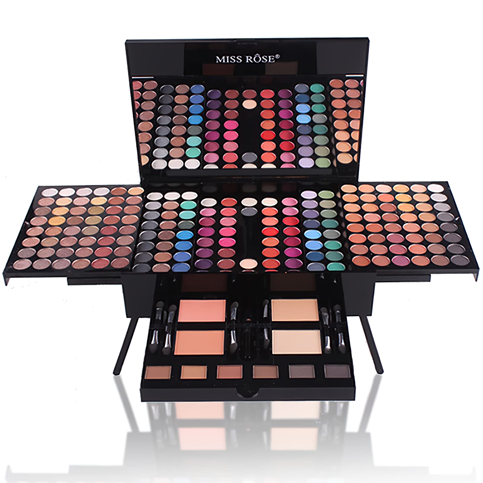 MISS ROSE M 190 Colors Cosmetic Makeup Palette Set Kit Combination,Professional Makeup Kit for Women Full Kit, Makeup Pallet, in