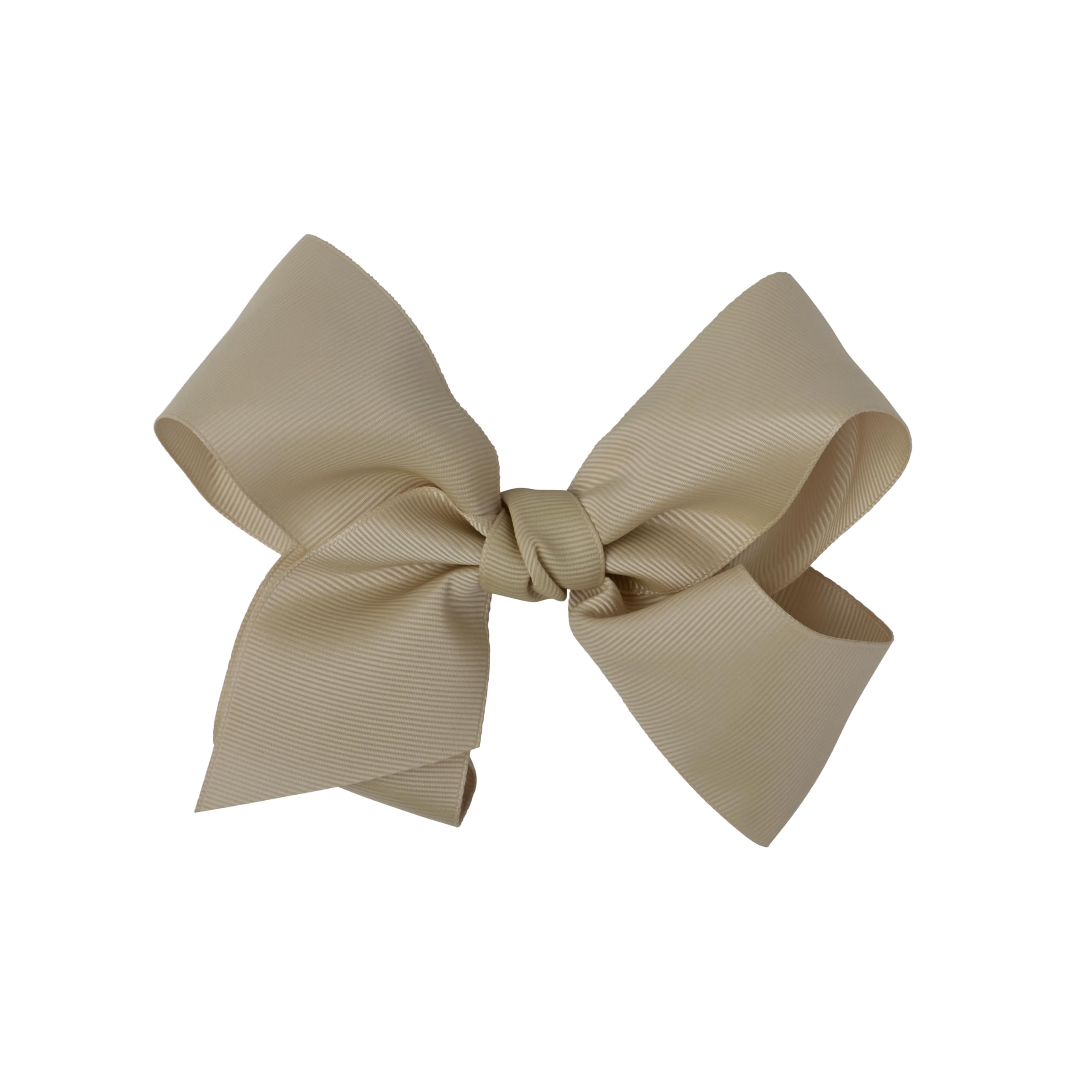 5.5 Inch Grosgrain Hair Bow Clip For Women And Girls (Sand)