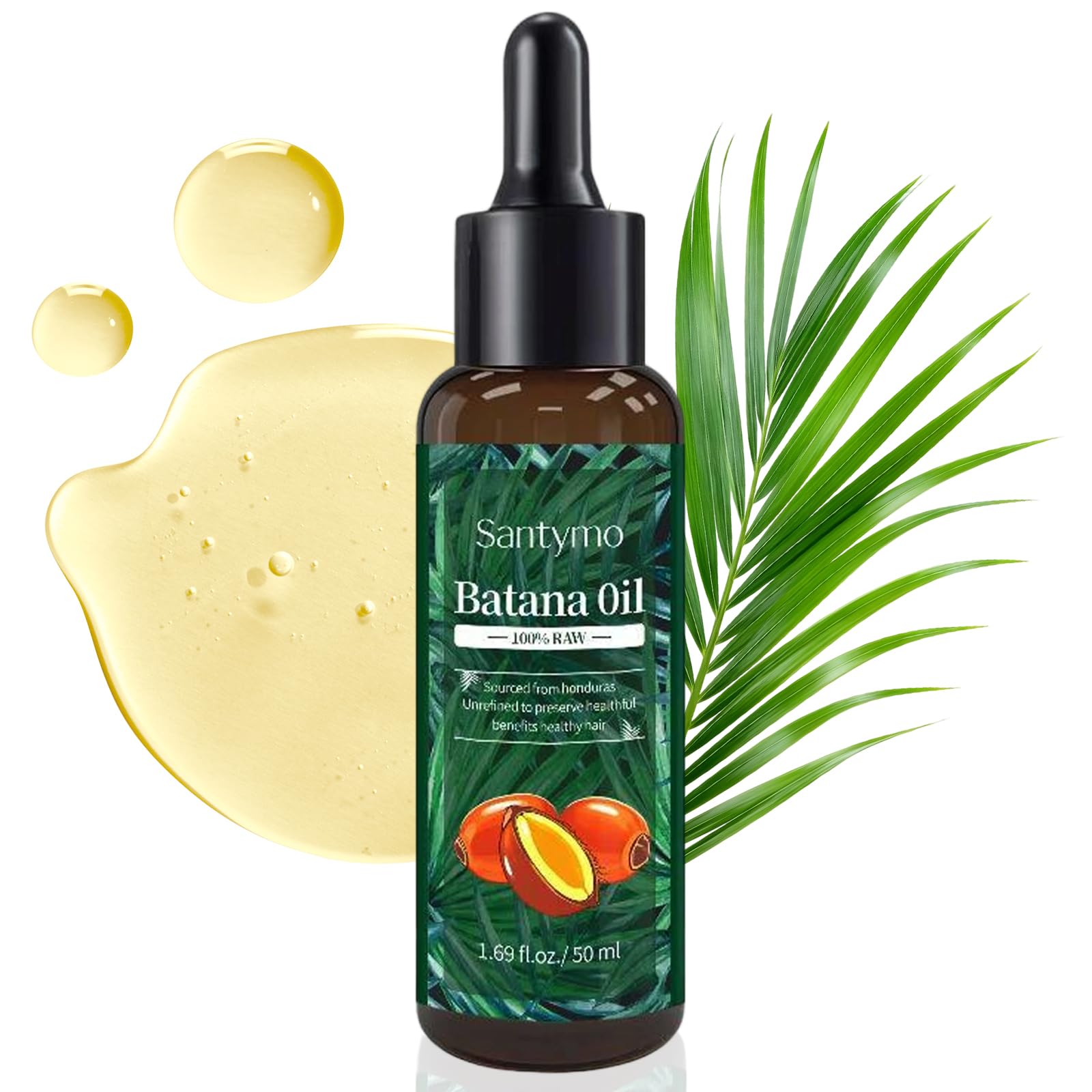 Santymo 100% RAW Honduras Batana Oil for Hair Growth & Scalp Care  Natural Oil from Miskito Tradition  Nourishes Scalp, Suppor