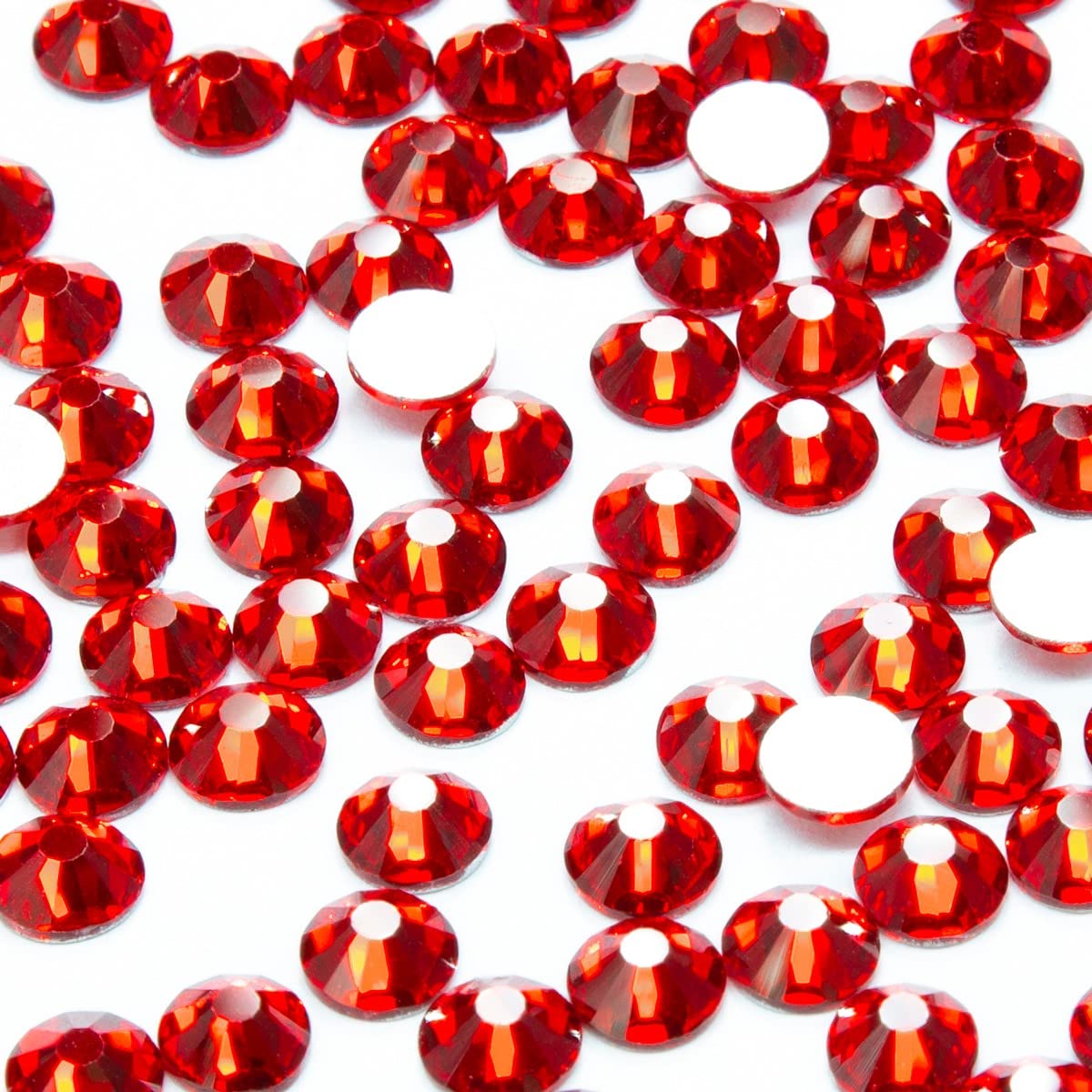 1440pcs SS20 Red Nail Flatback Rhinestones Bulk Nail Art Round Flatback K9 Glass Gems Beads Stones Diamonds Glitter Gluefix for 